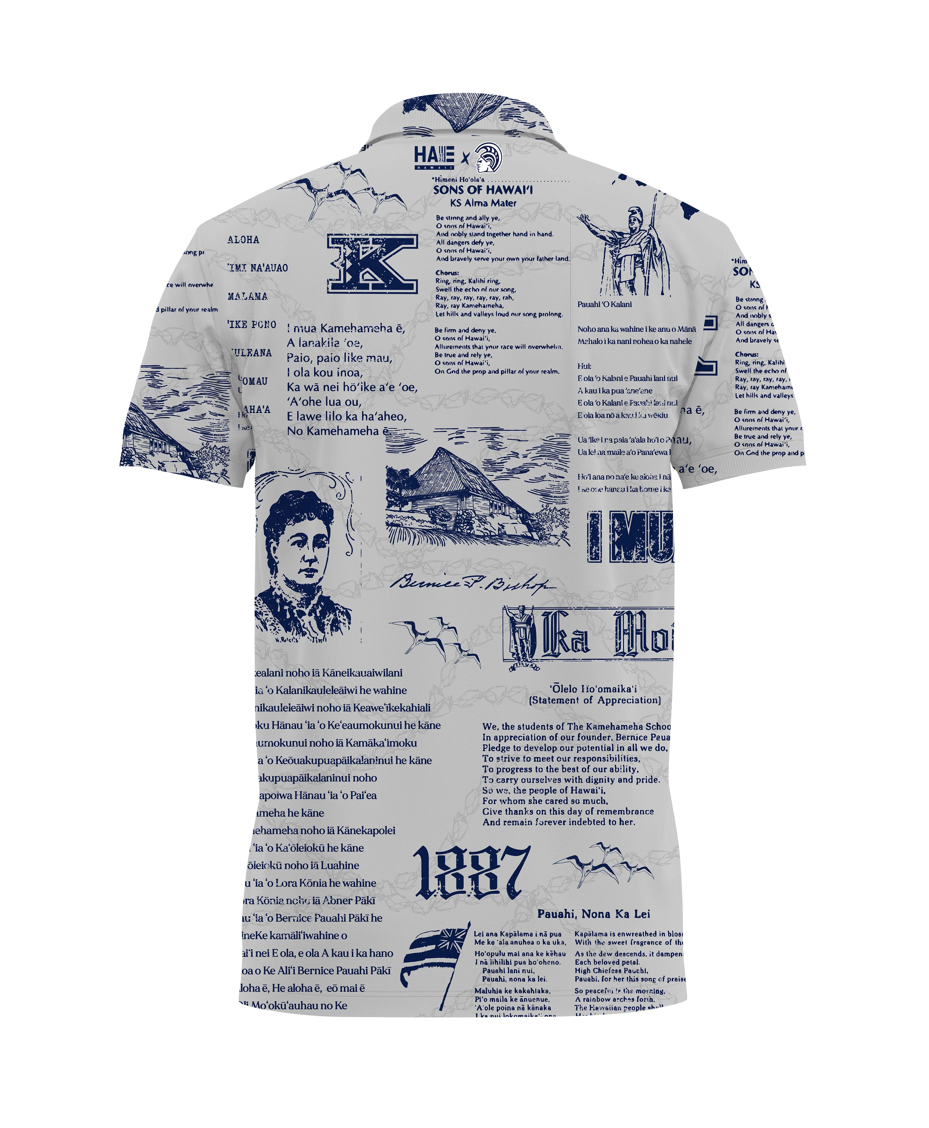 1887 Kamehameha Anywhere Gray Polo - Image 2