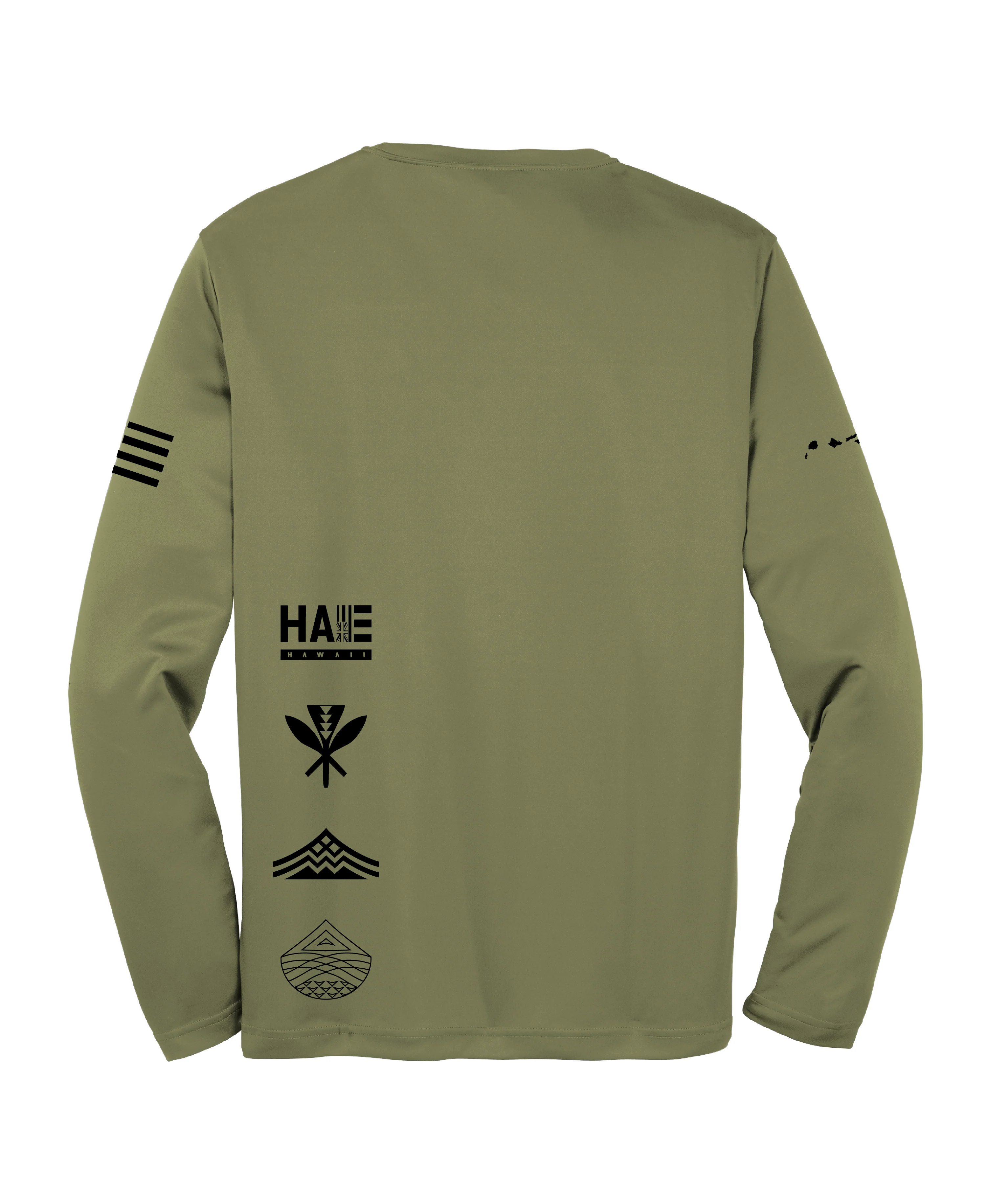 Aloha 'Āina Longsleeve Drifit Olive - Image 3