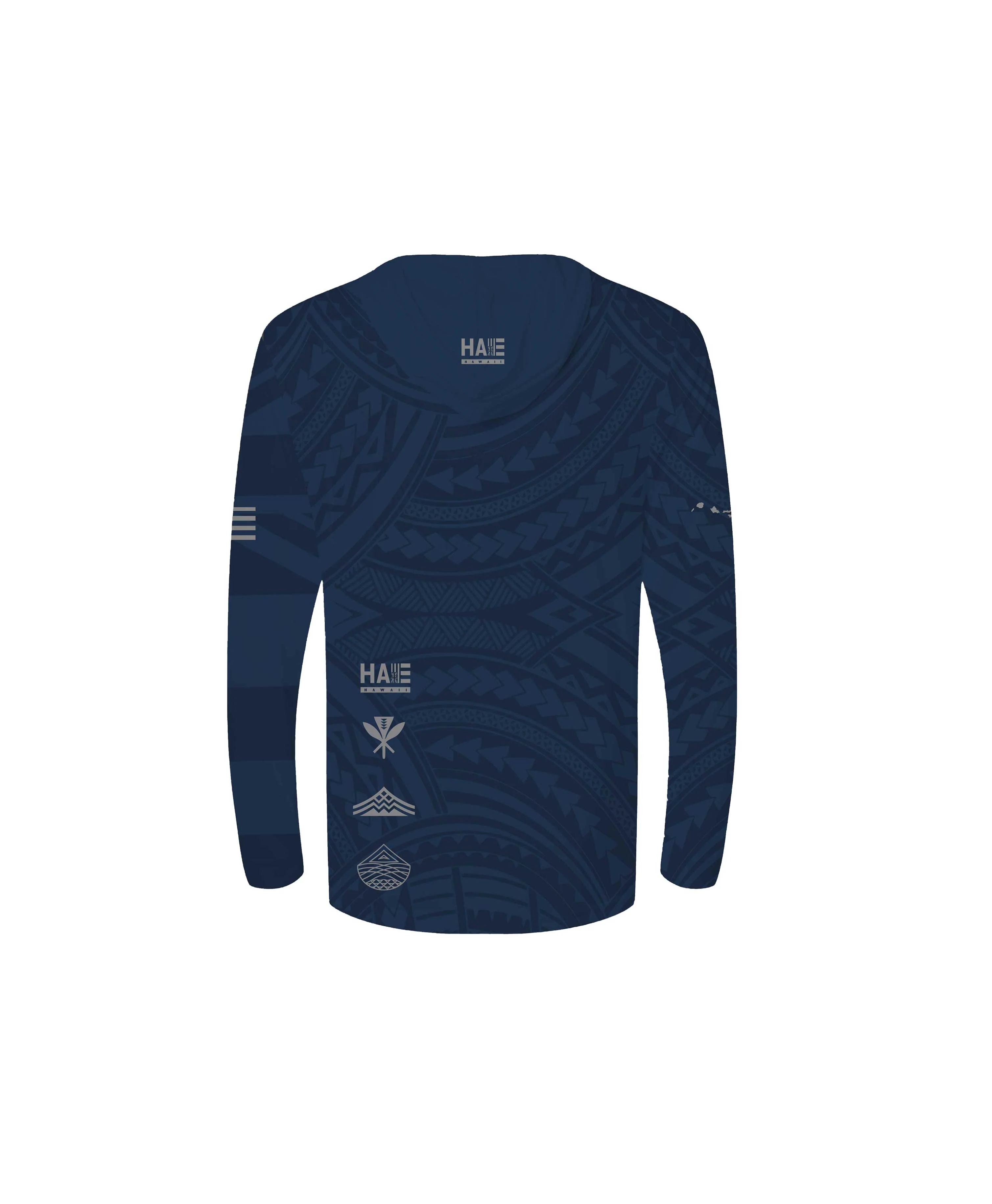 Aloha Aina Navy Blue Youth Hooded Long Sleeve Drifit - Image 2