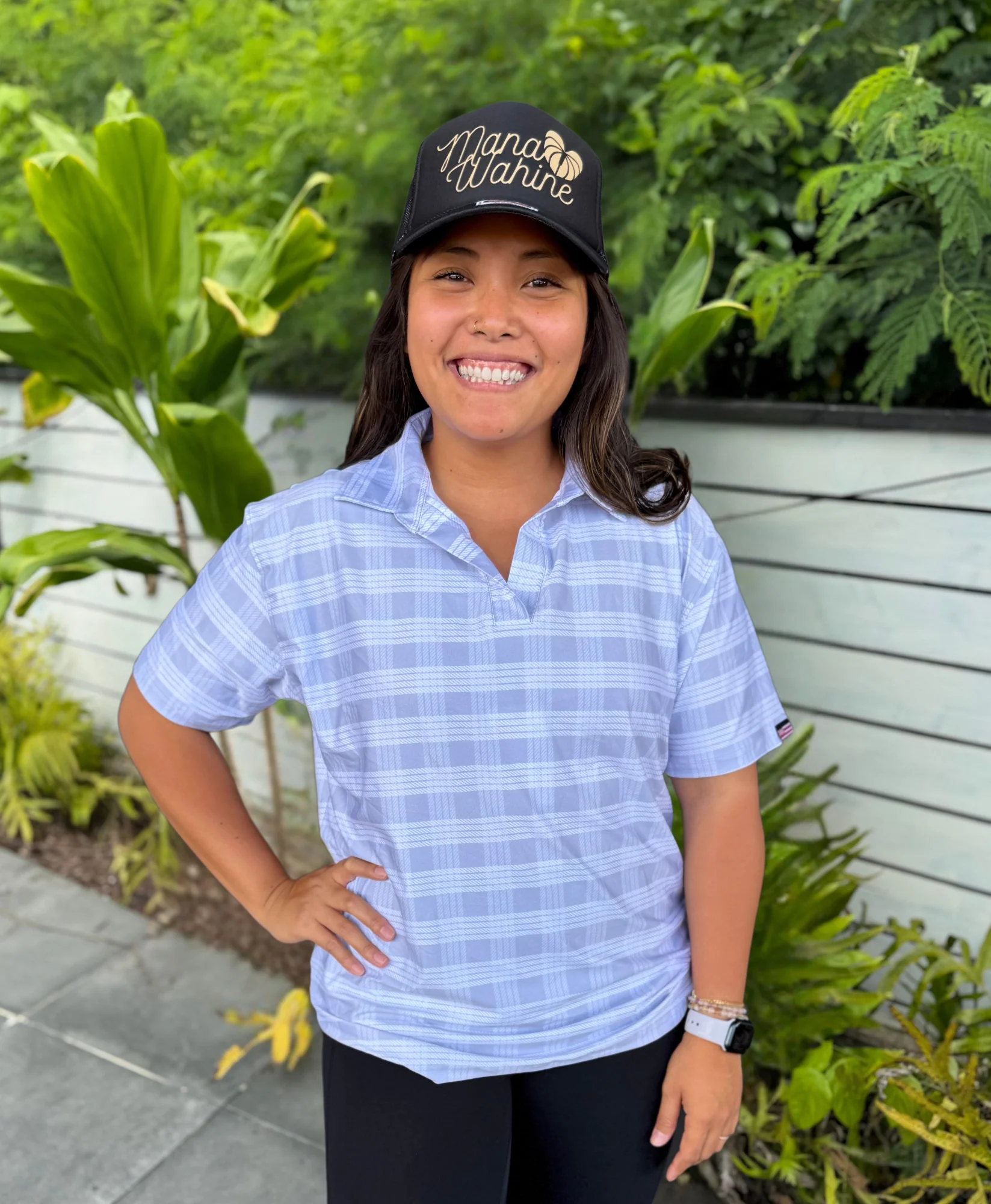 Palaka Wahine Anywhere Polo Gray