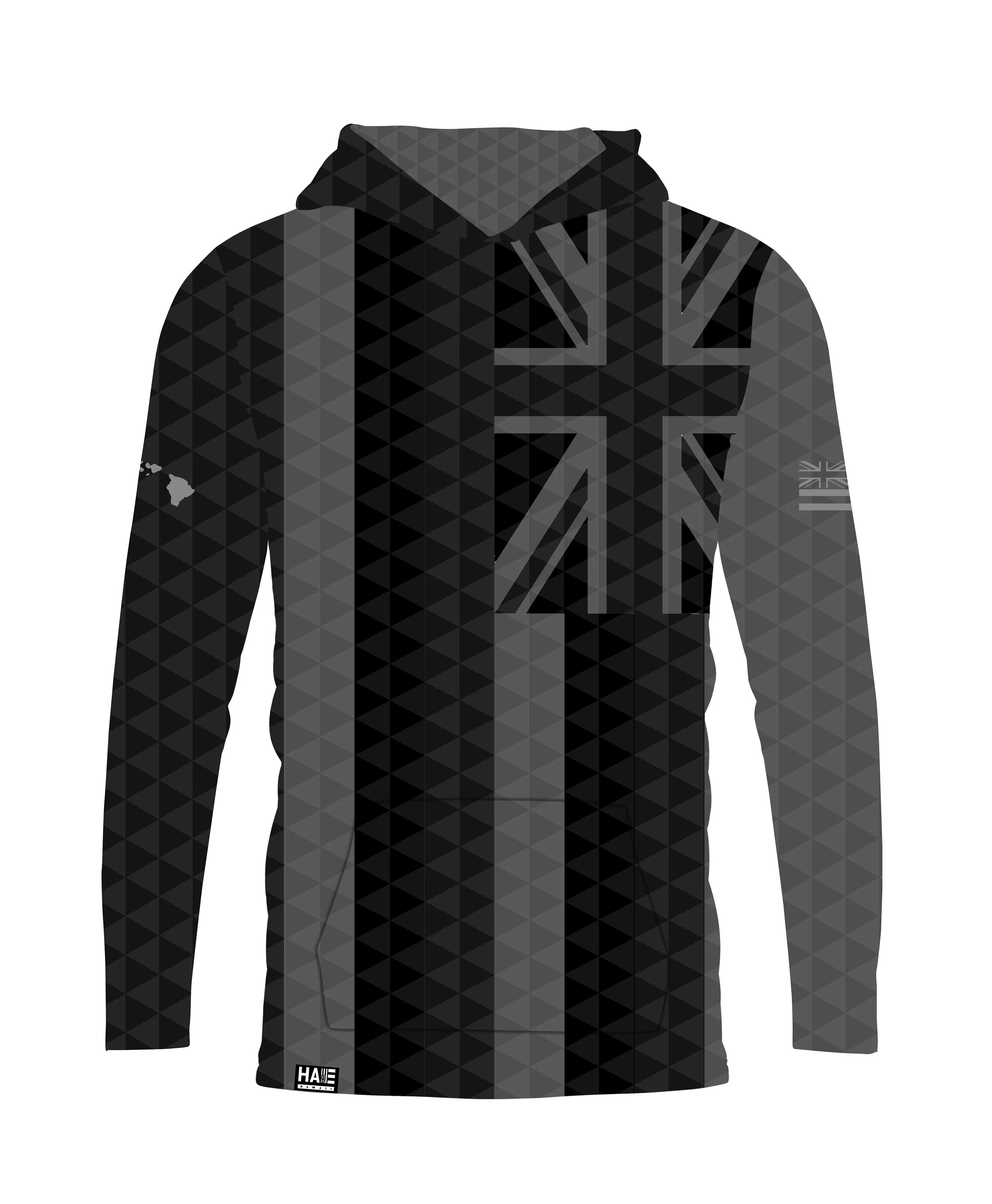 Hae Hawaii Hooded Long Sleeve Drifit Black on Black - Image 4
