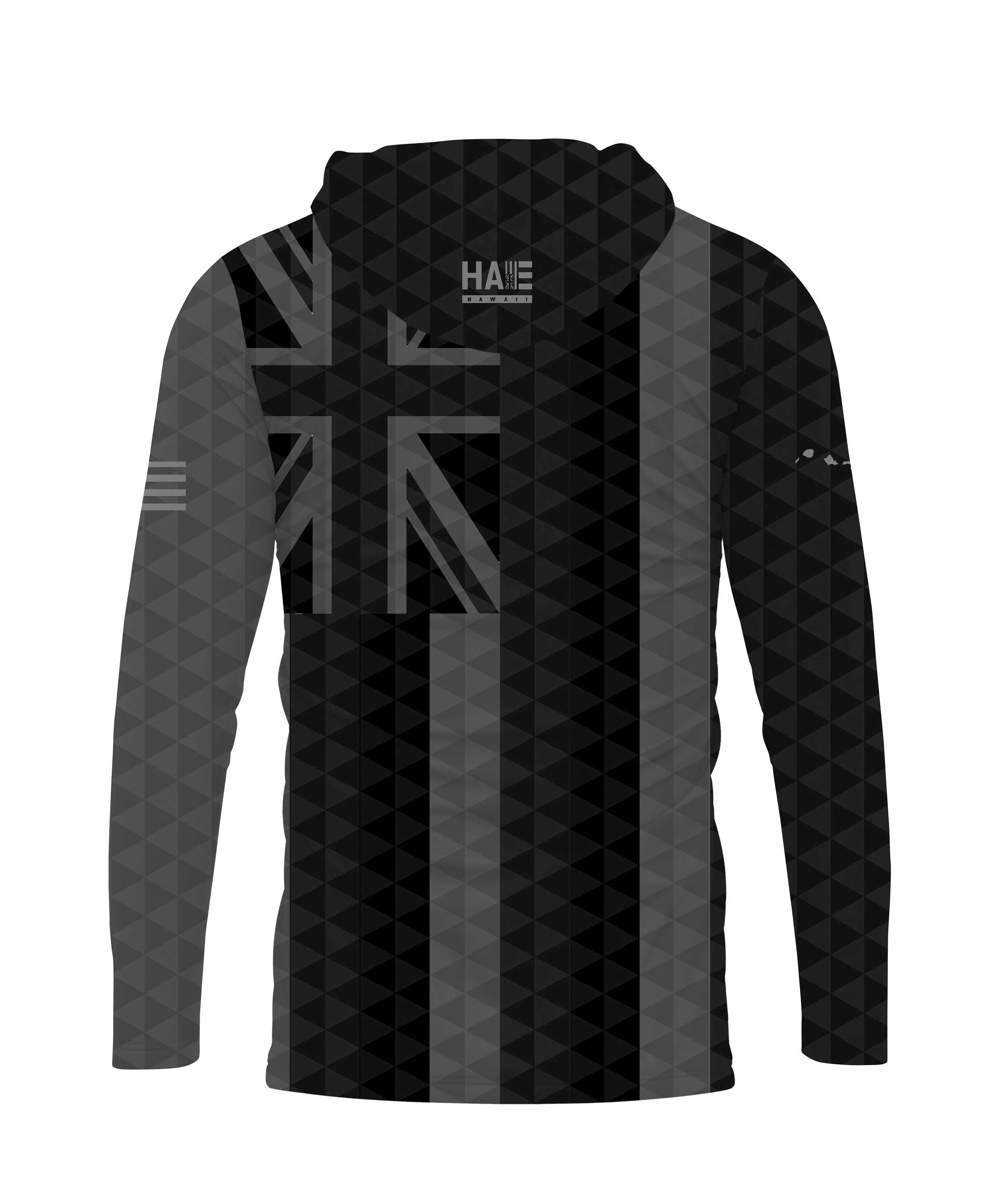 Hae Hawaii Hooded Long Sleeve Drifit Black on Black - Image 5