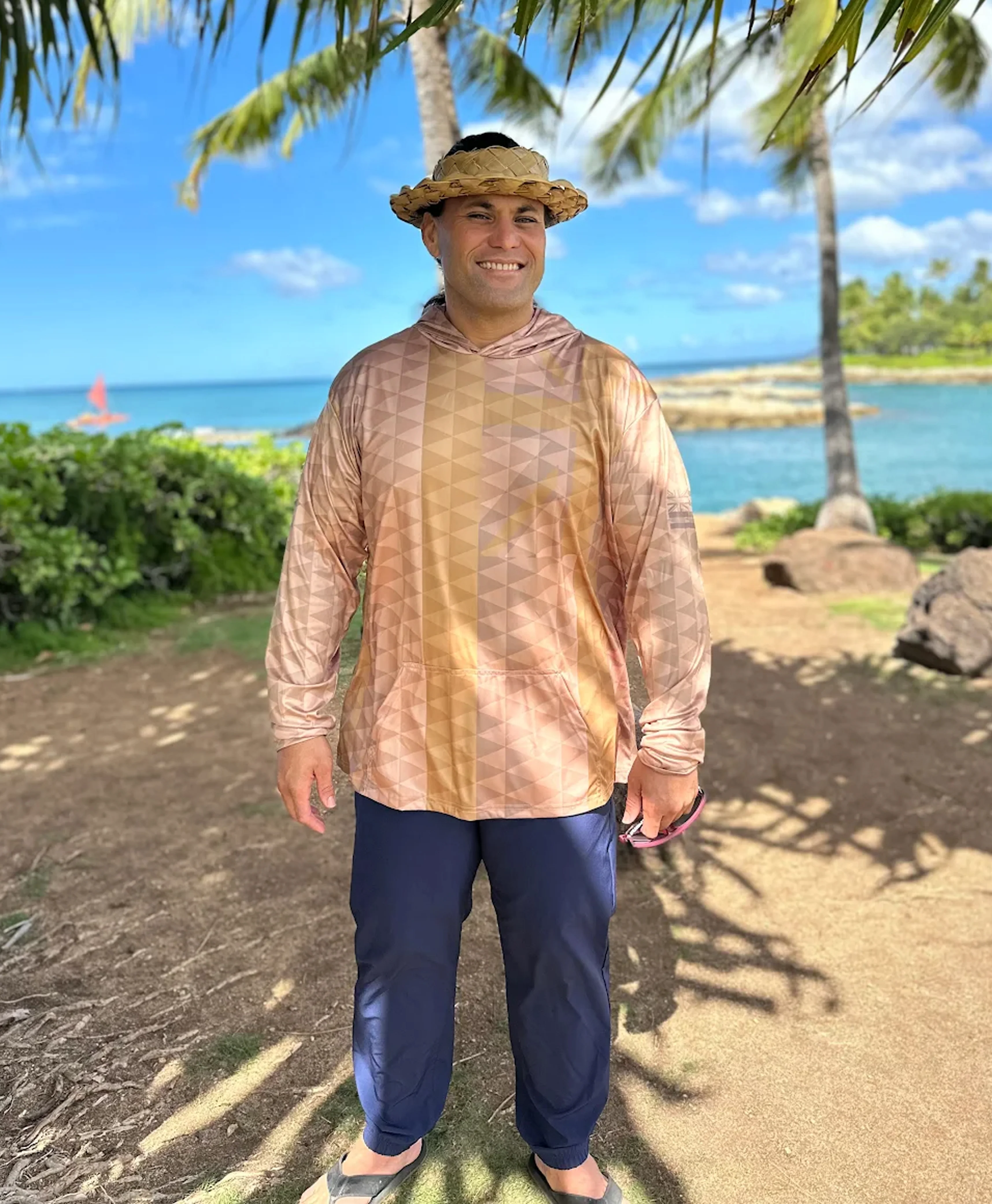 Hae Hawaii Hooded Long Sleeve Drifit Sand - Image 2