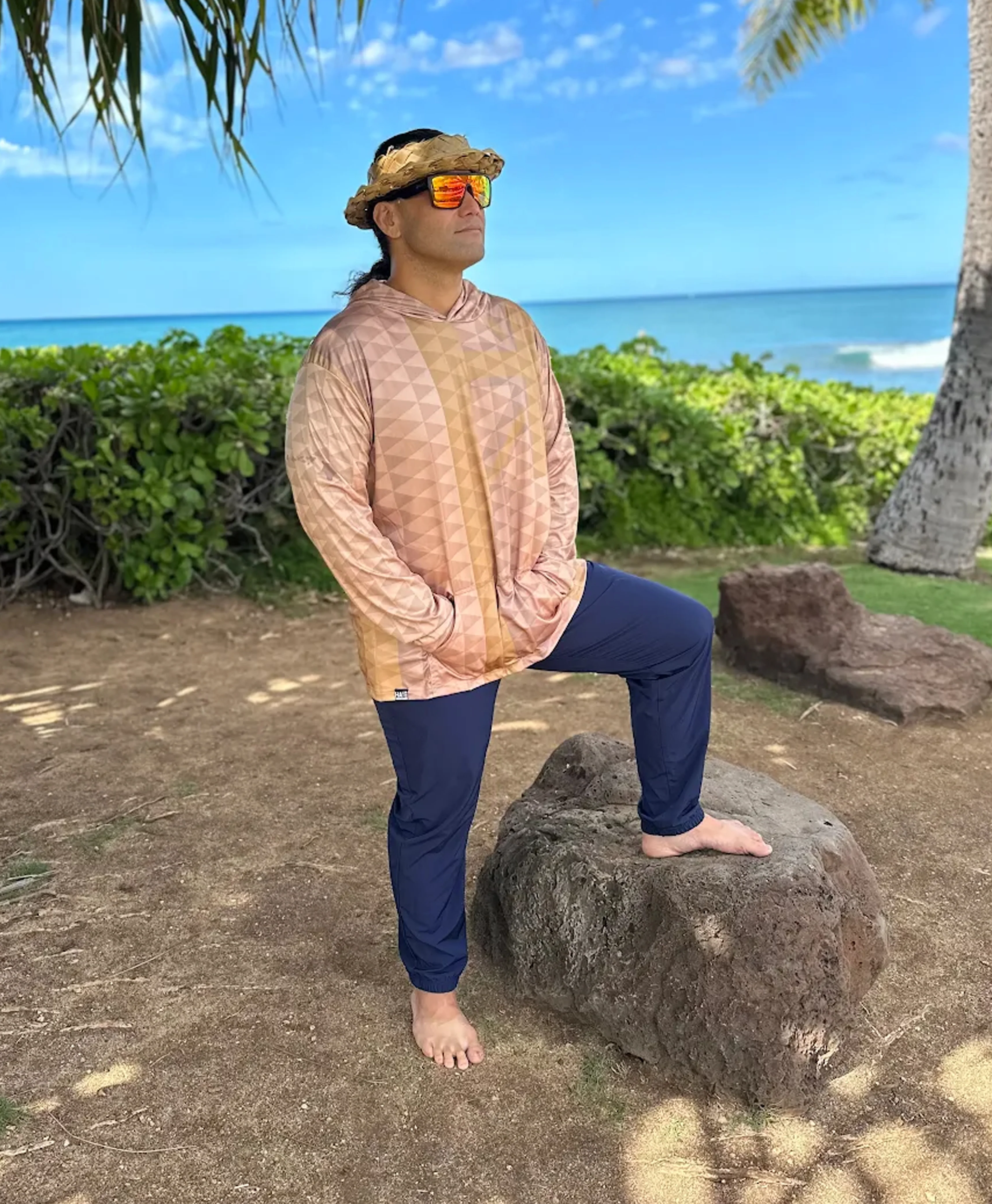 Hae Hawaii Hooded Long Sleeve Drifit Sand - Image 3