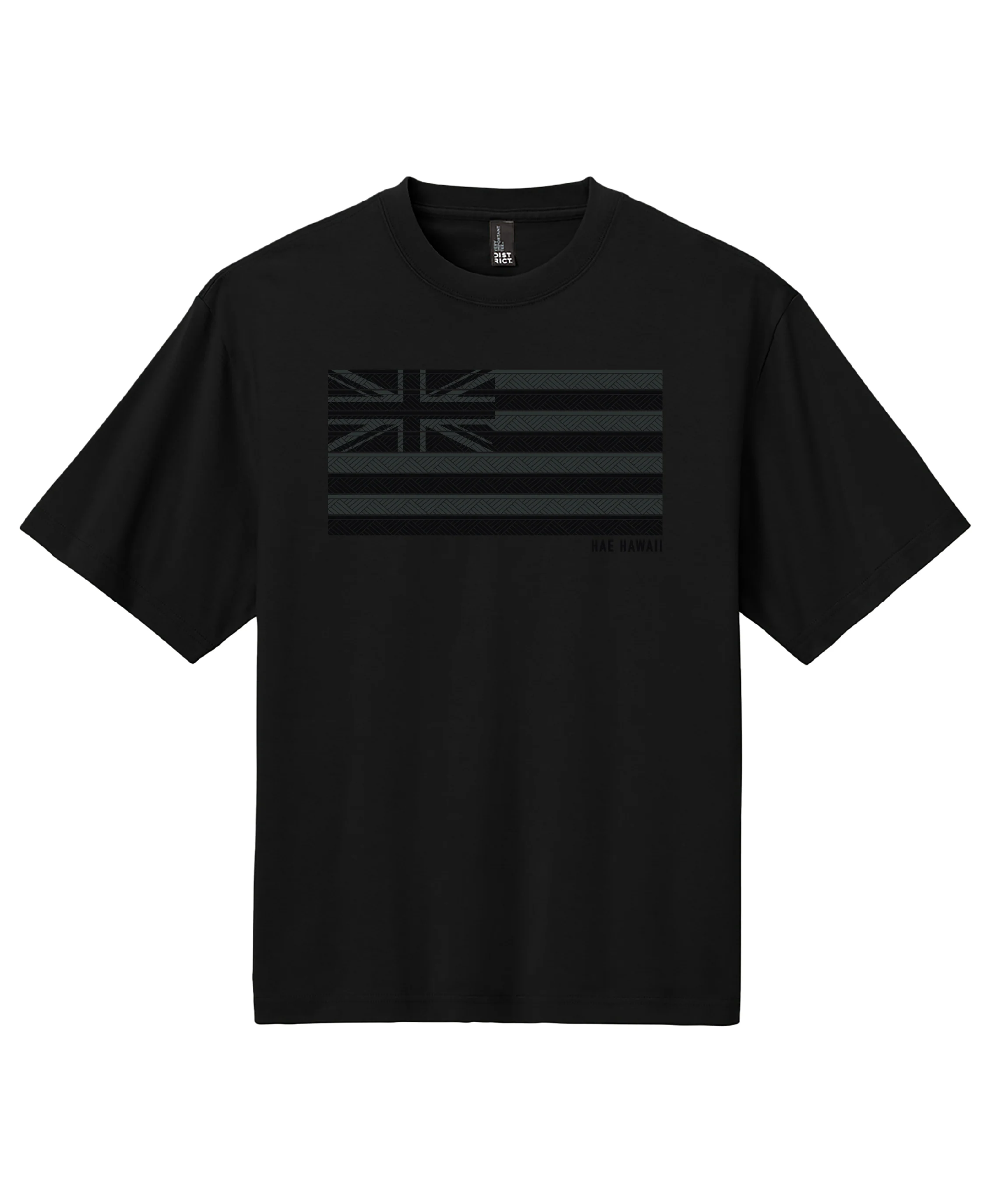 Hae Ulana Black on Black Drop Shoulder T-Shirt - Image 2