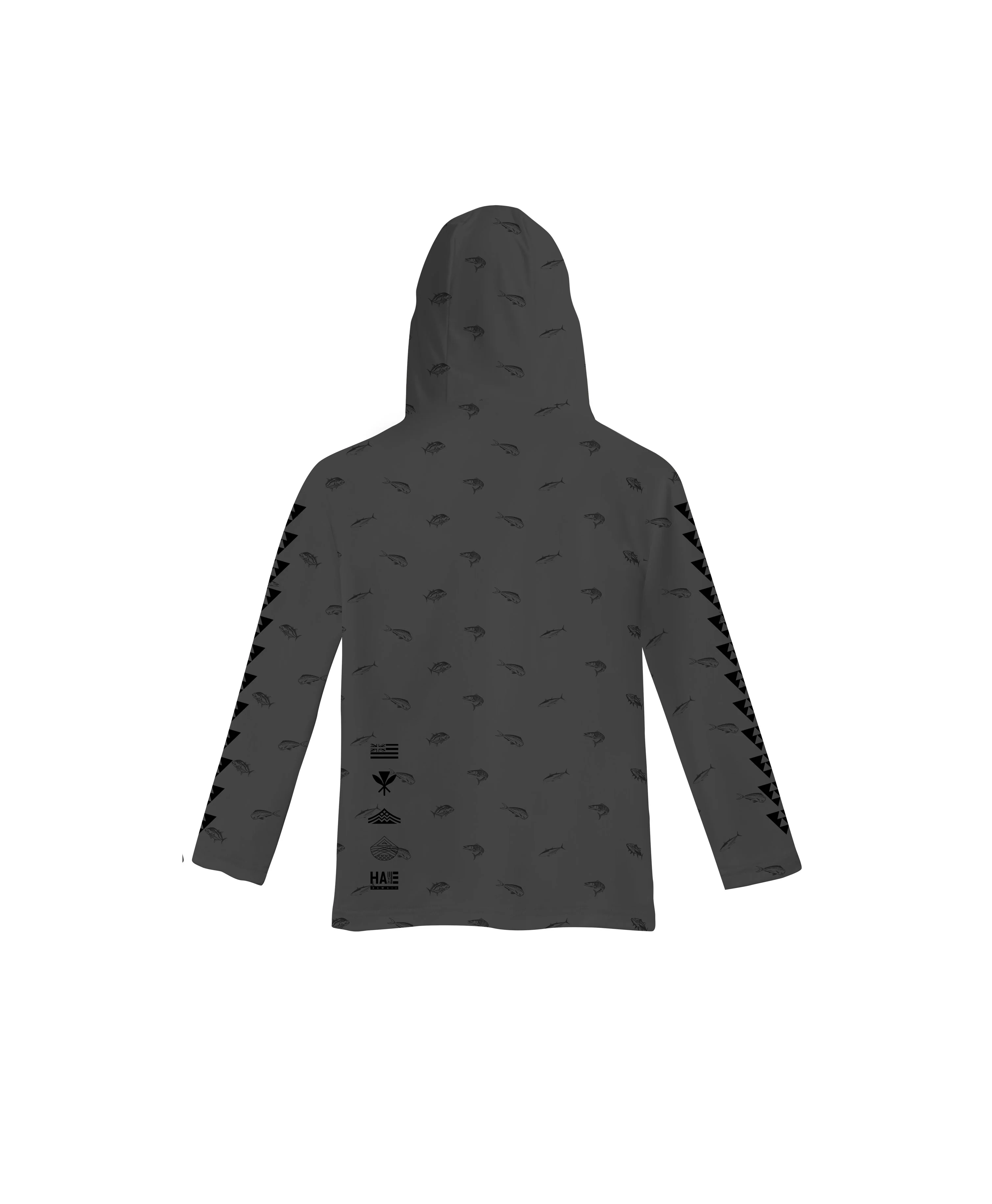 Hanapaa Gray Toddler Hooded Long Sleeve Drifit - Image 2
