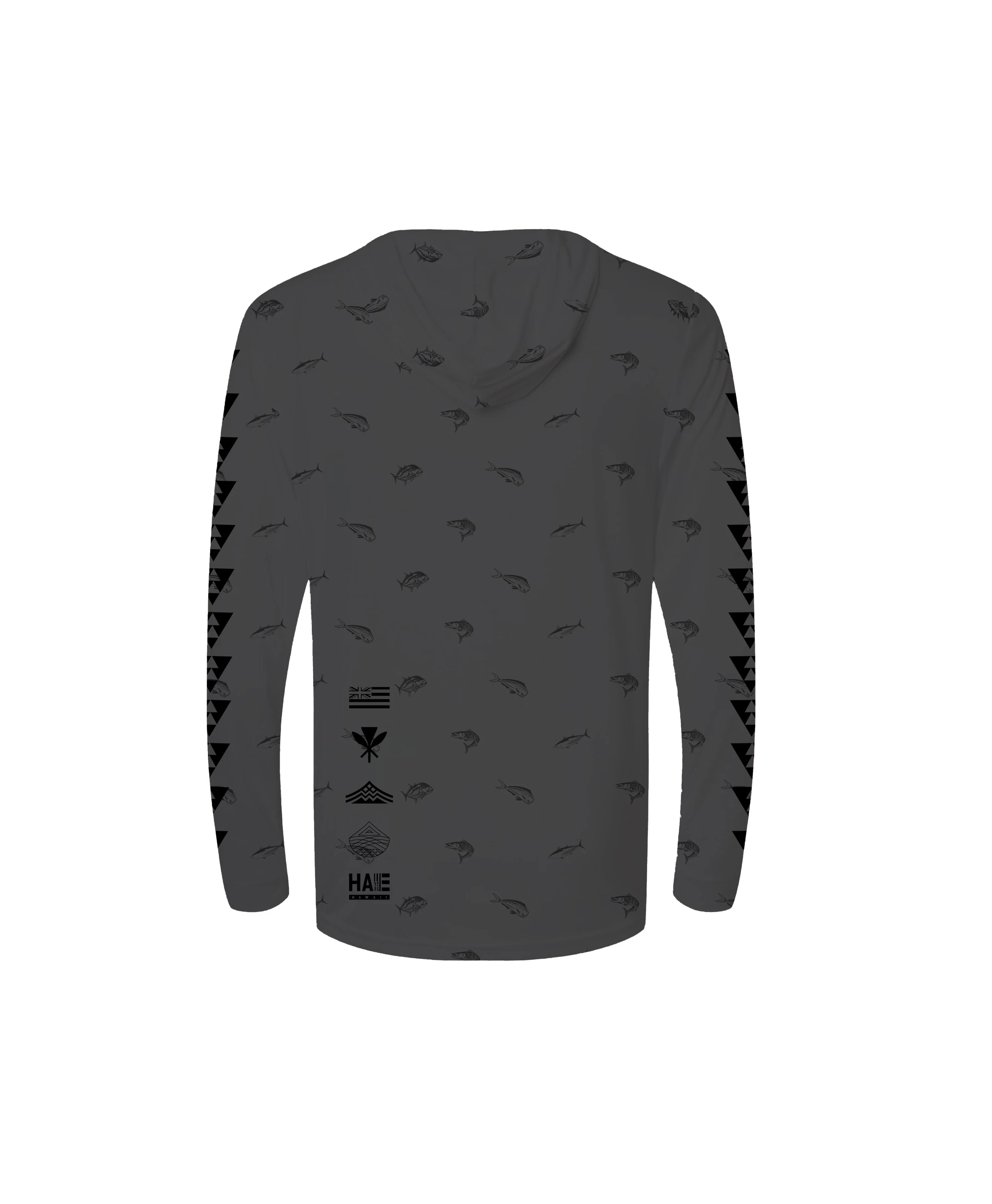 Hanapaa Gray Youth Hooded Long Sleeve Drifit - Image 2