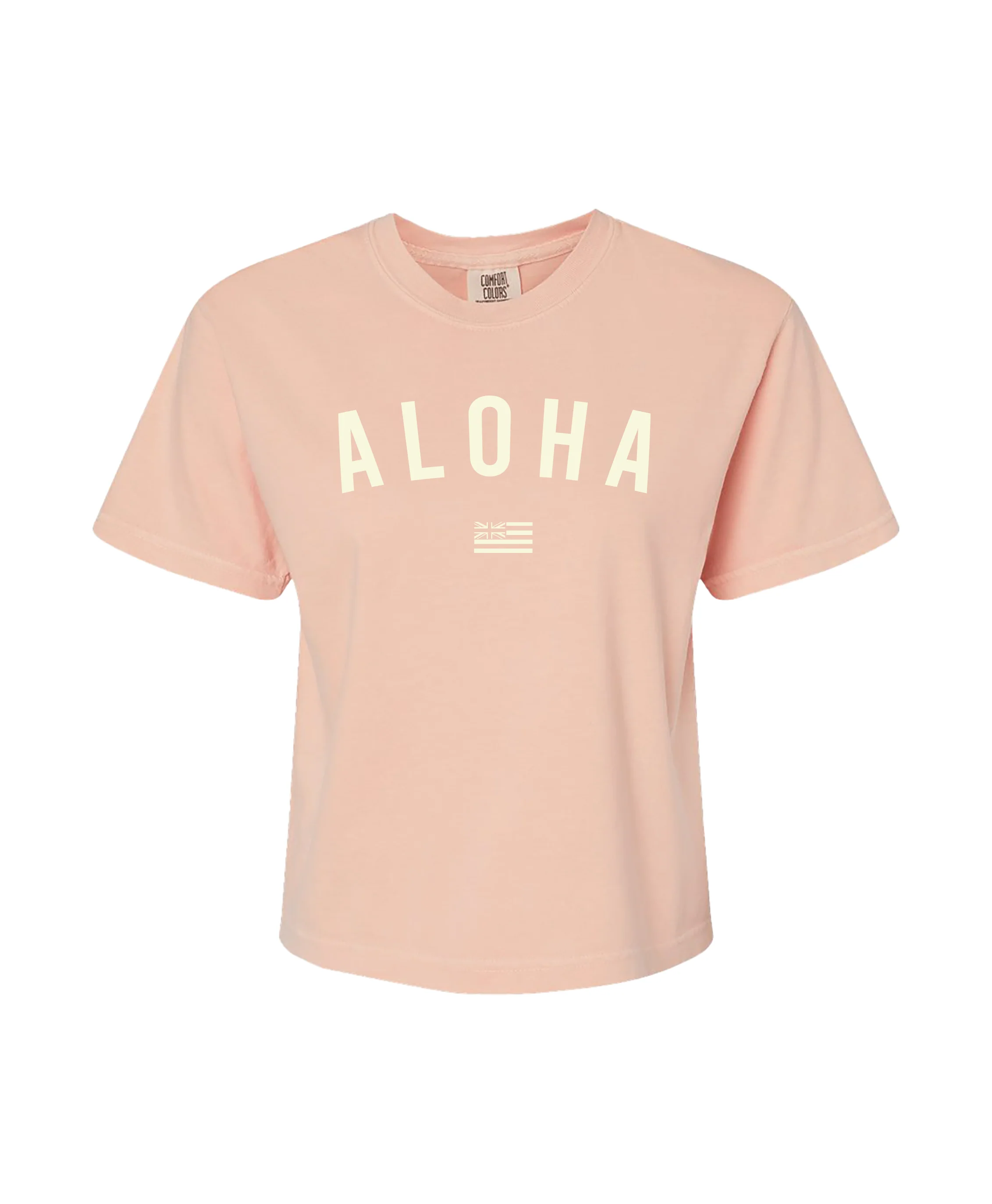 HH Aloha Women's Boxy Tshirt Peach - Image 5