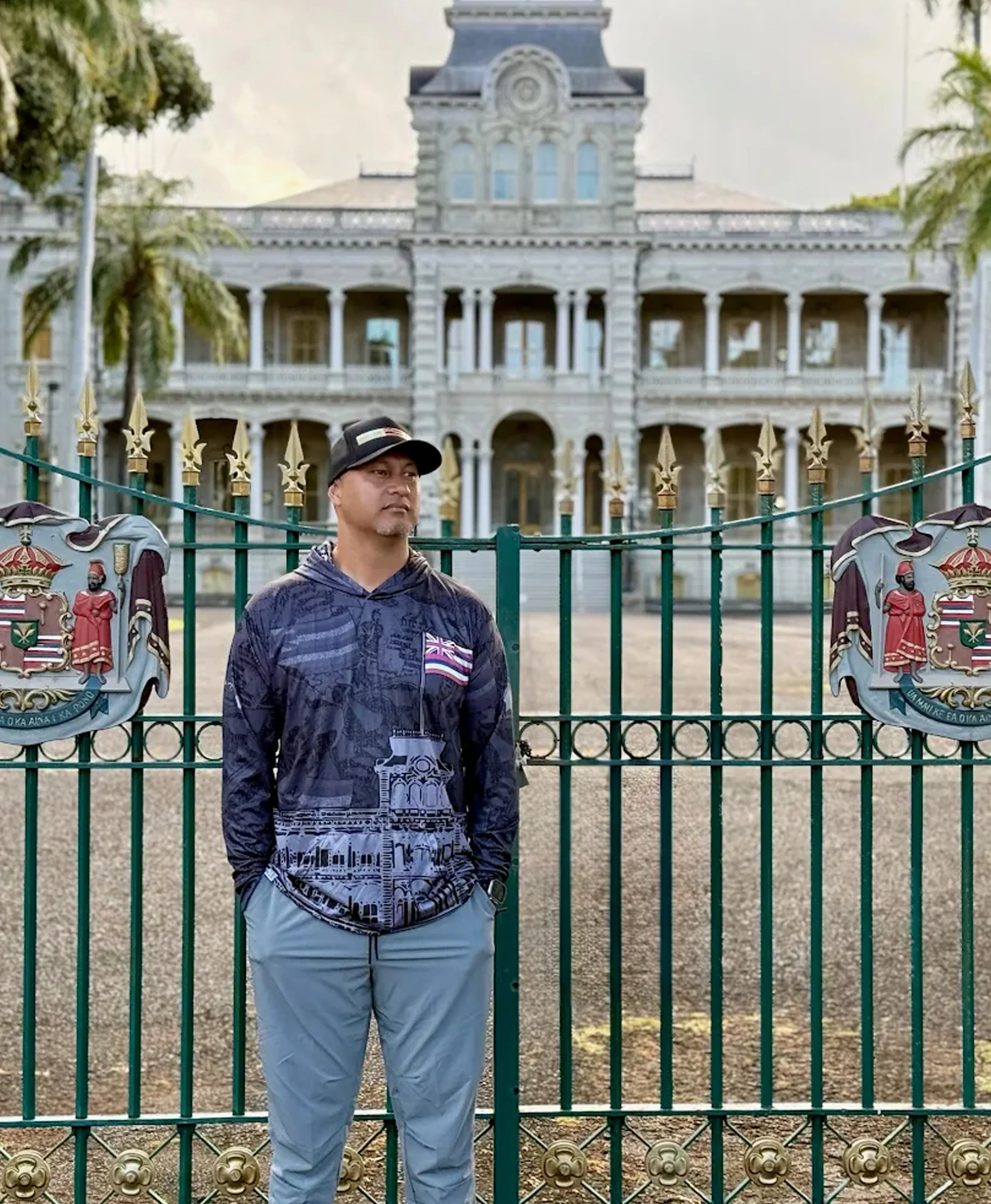 'Iolani Palace Collab Hooded Longsleeve Drifit - Image 2