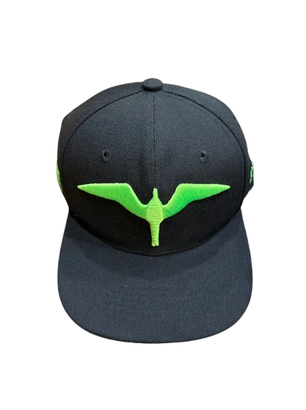 Iwa Bird 3D Puff Snapback neon on black