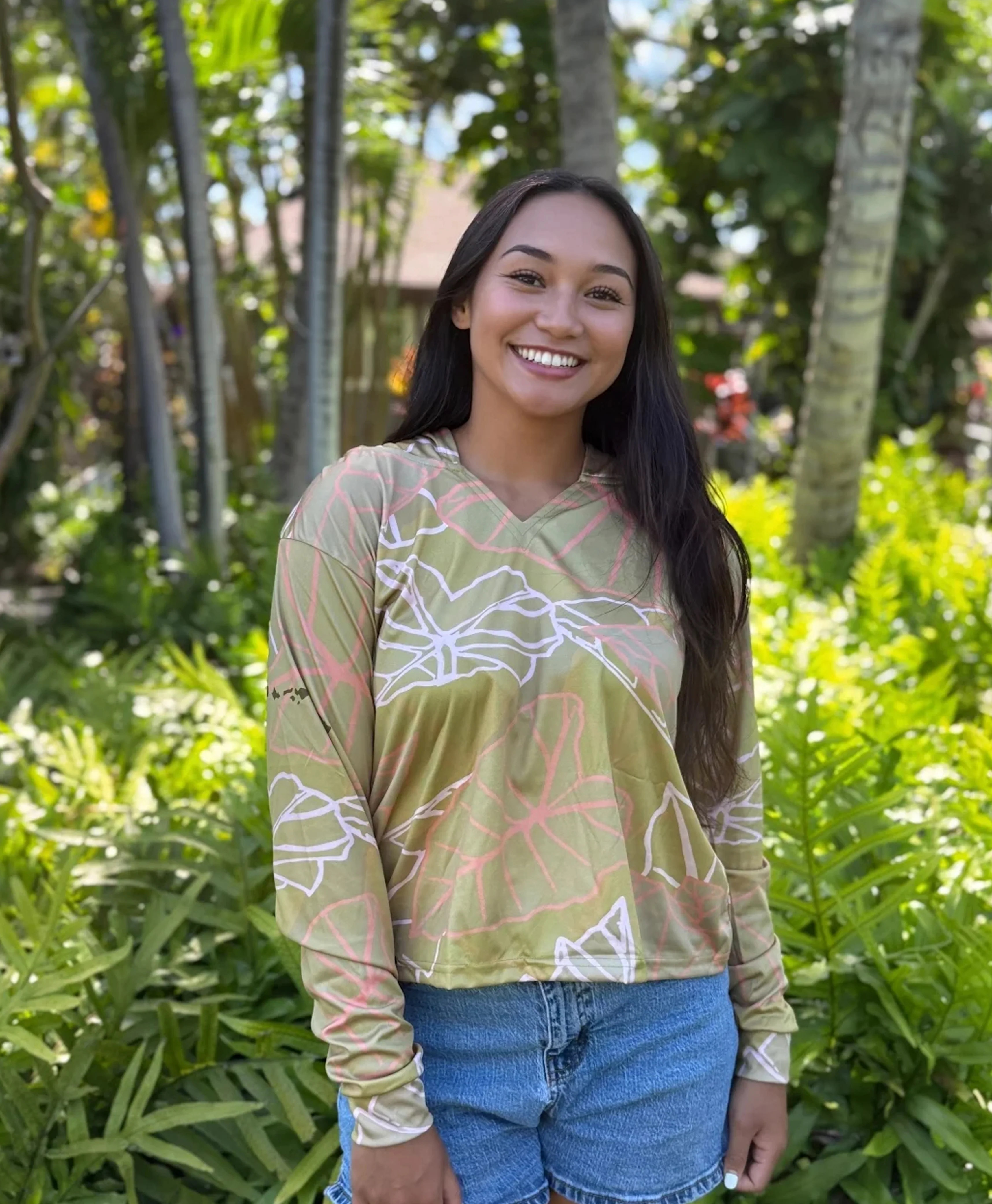 Kalo V-Neck Hooded Crop Longsleeve Drifit Taupe
