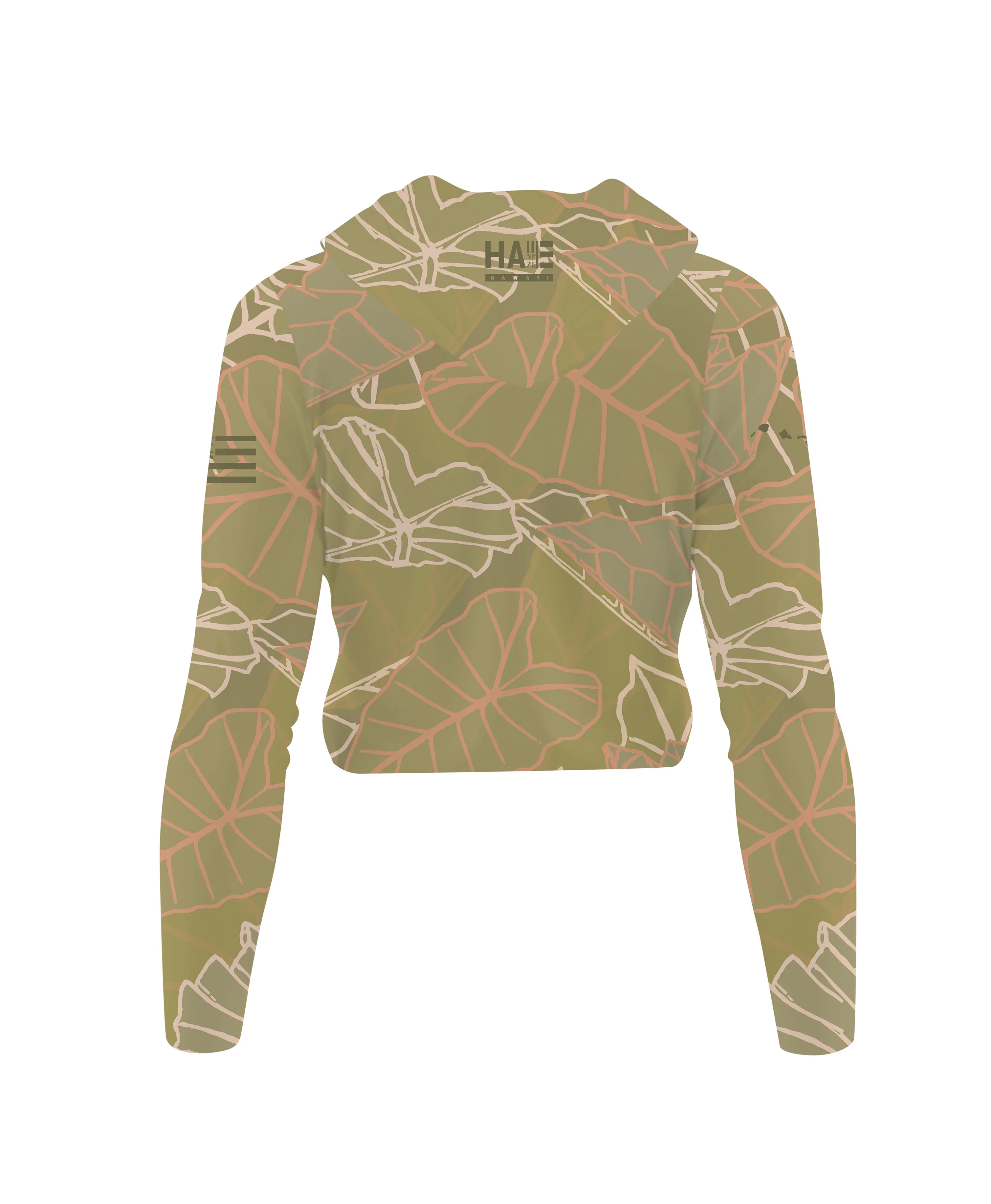 Kalo V-Neck Hooded Crop Longsleeve Drifit Taupe - Image 7