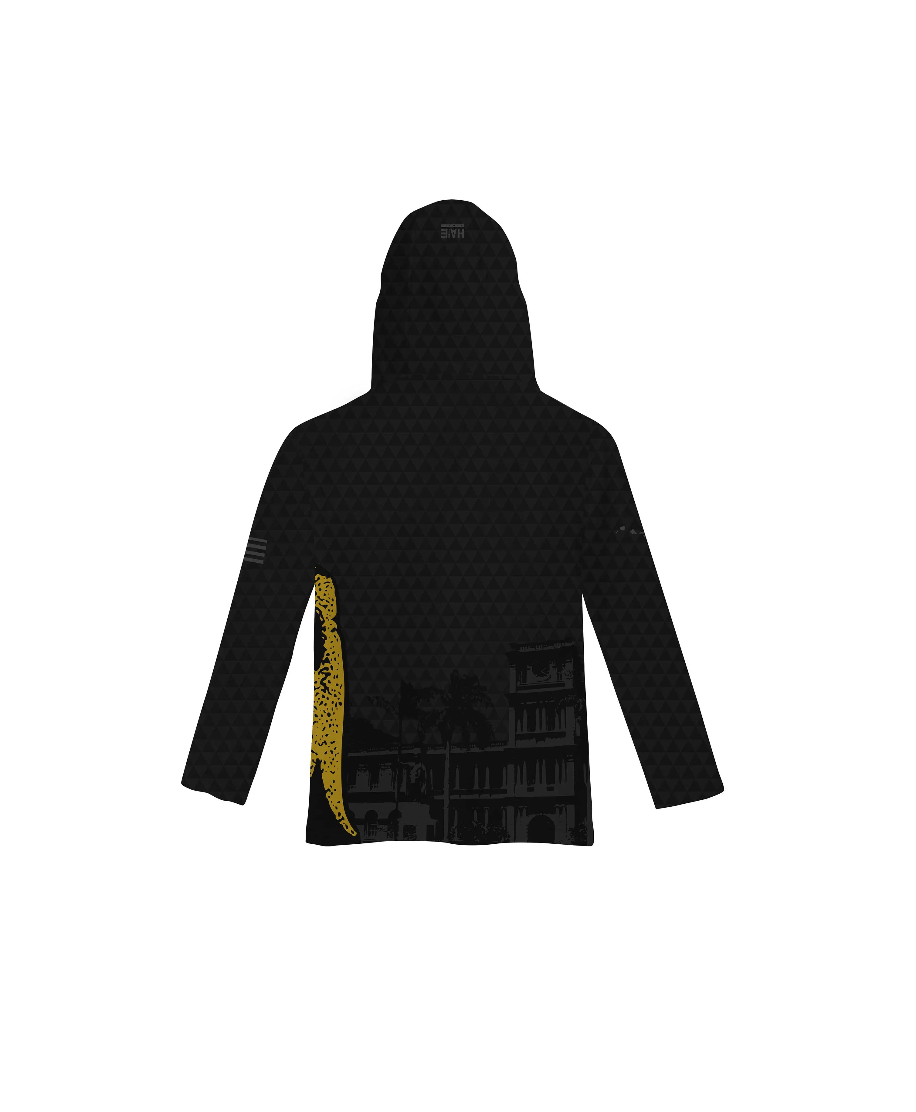 Kamehameha Black & Gold Toddler Hooded Longsleeve Drifit - Image 2
