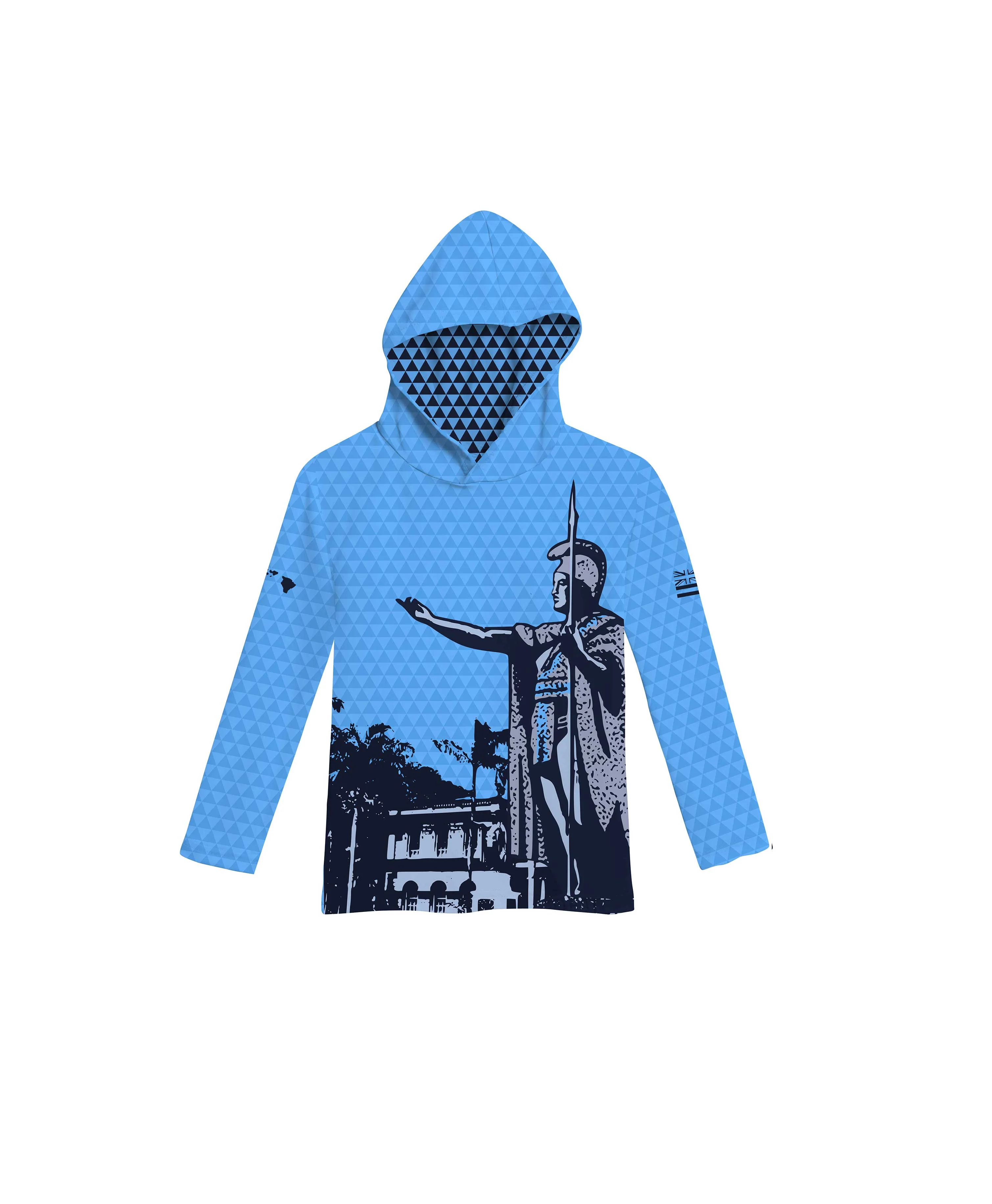 Kamehameha Light Blue Toddler Hooded Longsleeve Drifit - Image 3