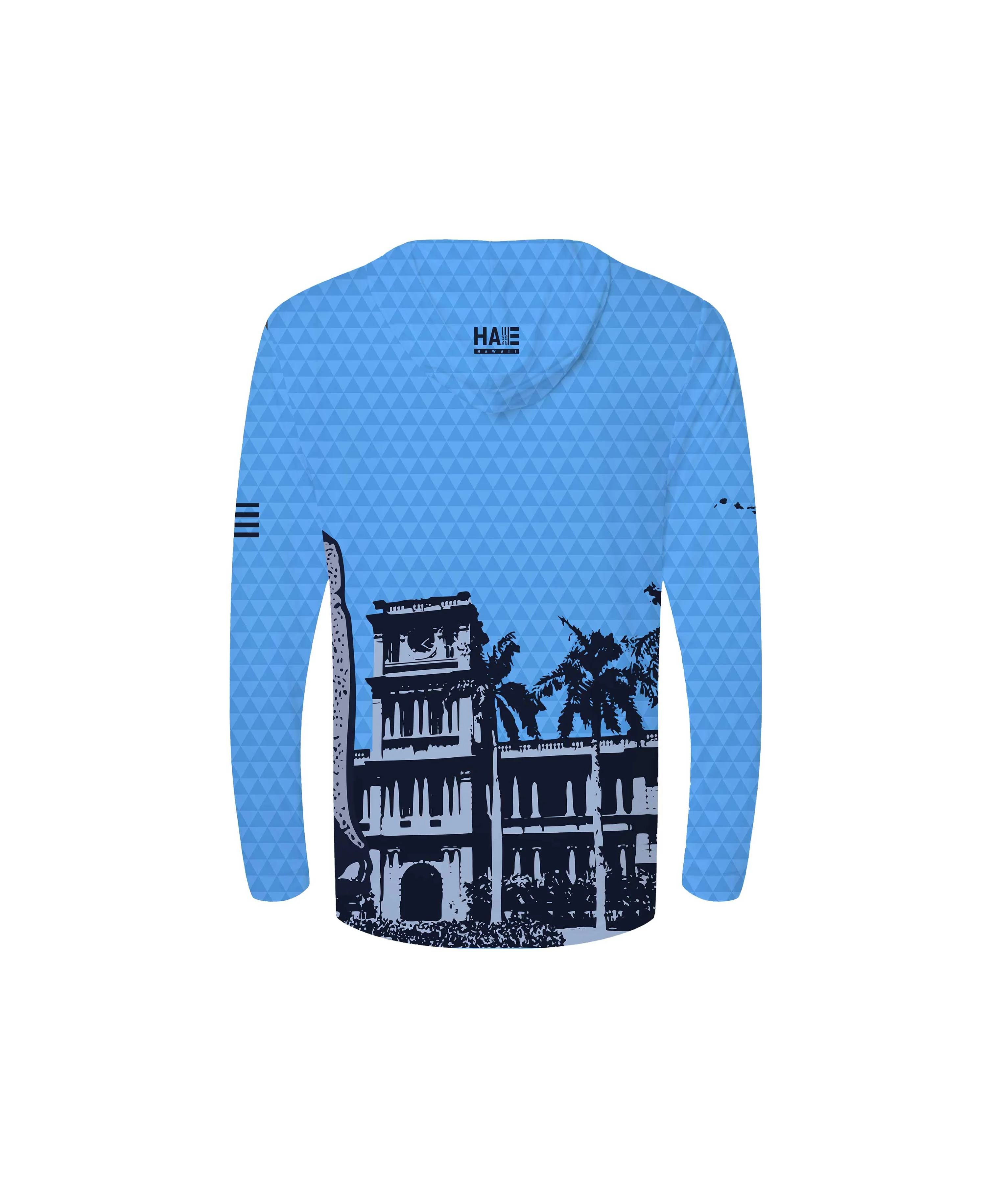 Kamehameha Light Blue Youth Hooded Longsleeve Drifit - Image 3