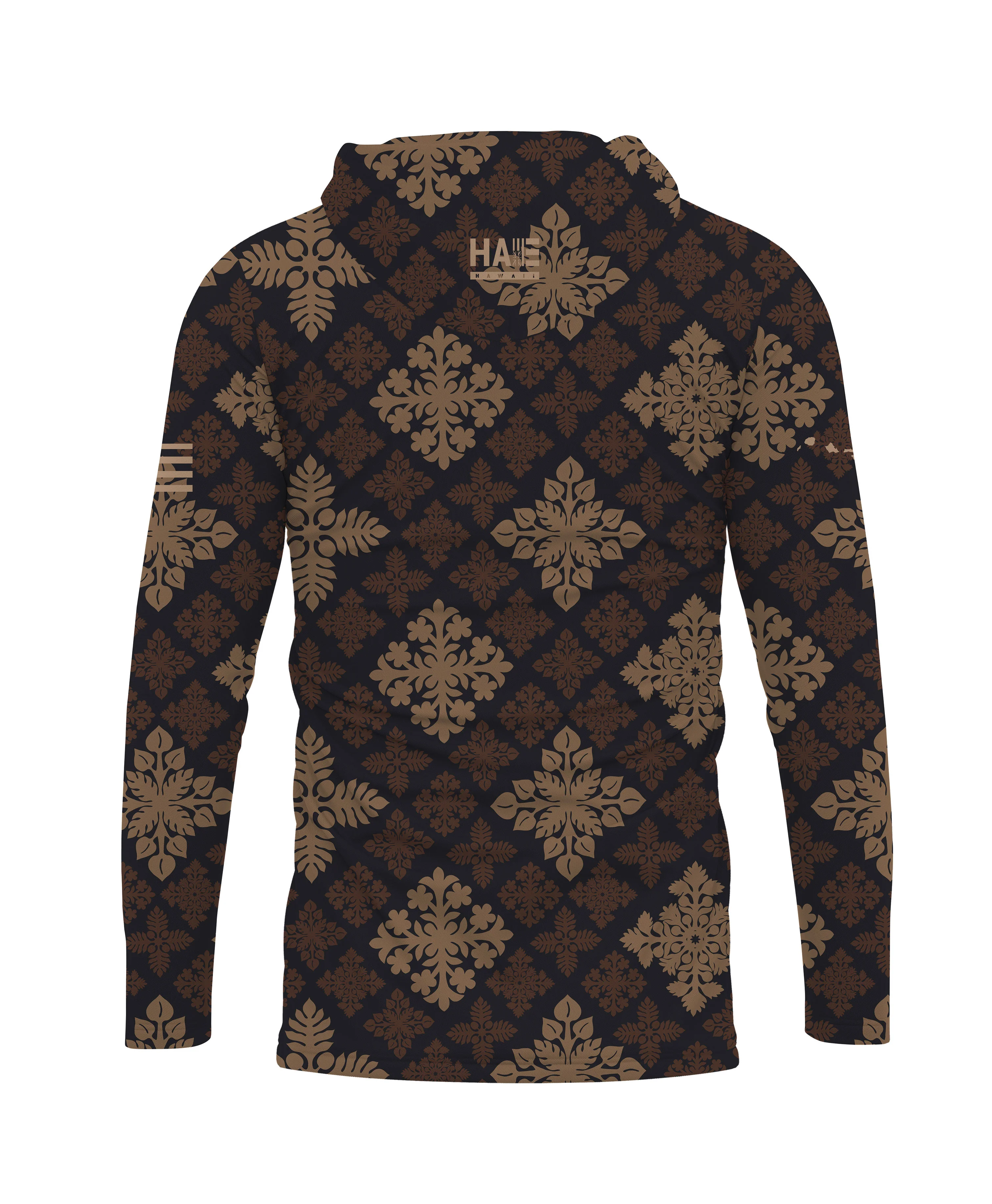 Kapa Kuiki Black Hooded Long Sleeve Drifit Brown - Image 3