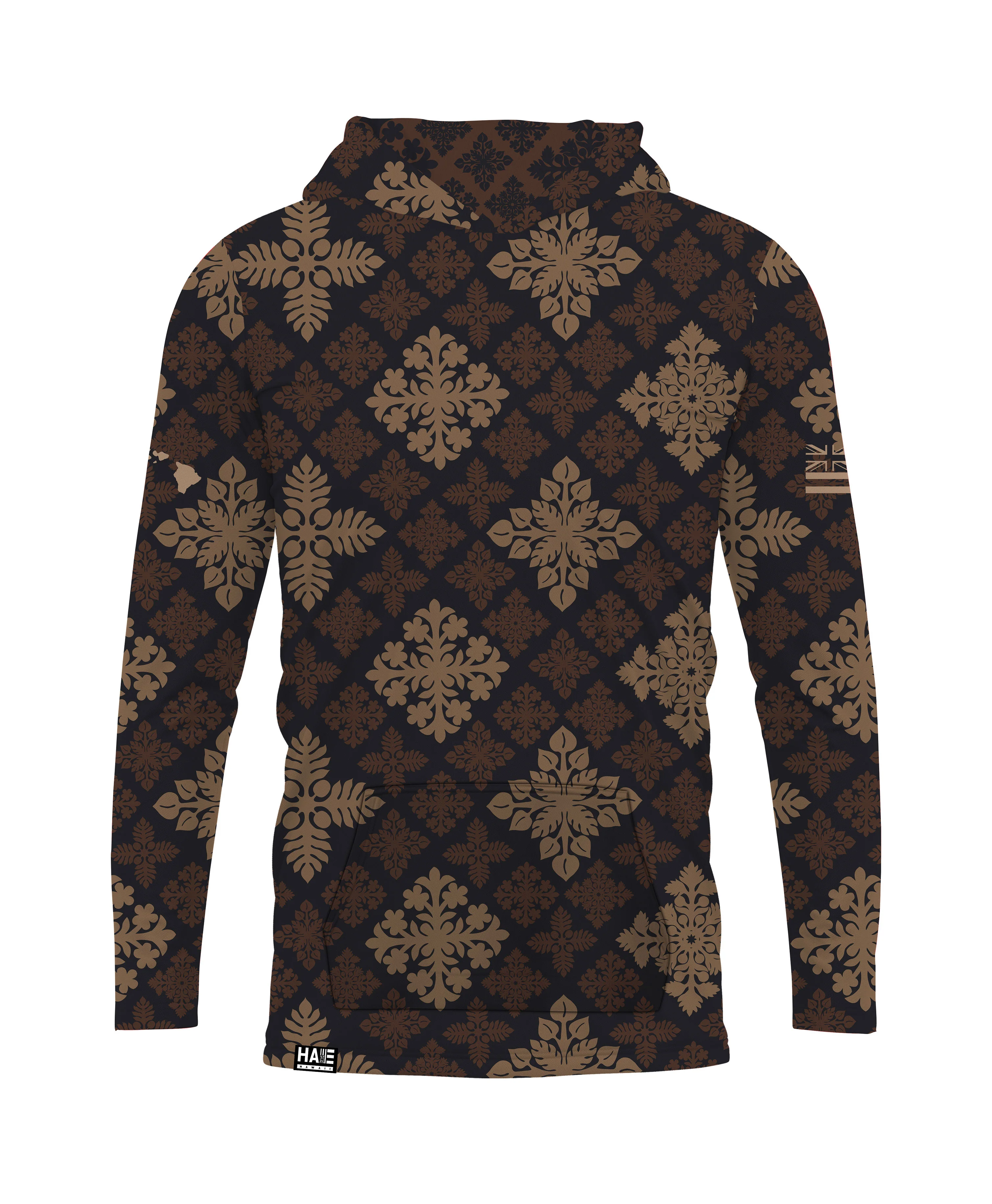 Kapa Kuiki Black Hooded Long Sleeve Drifit Brown - Image 4
