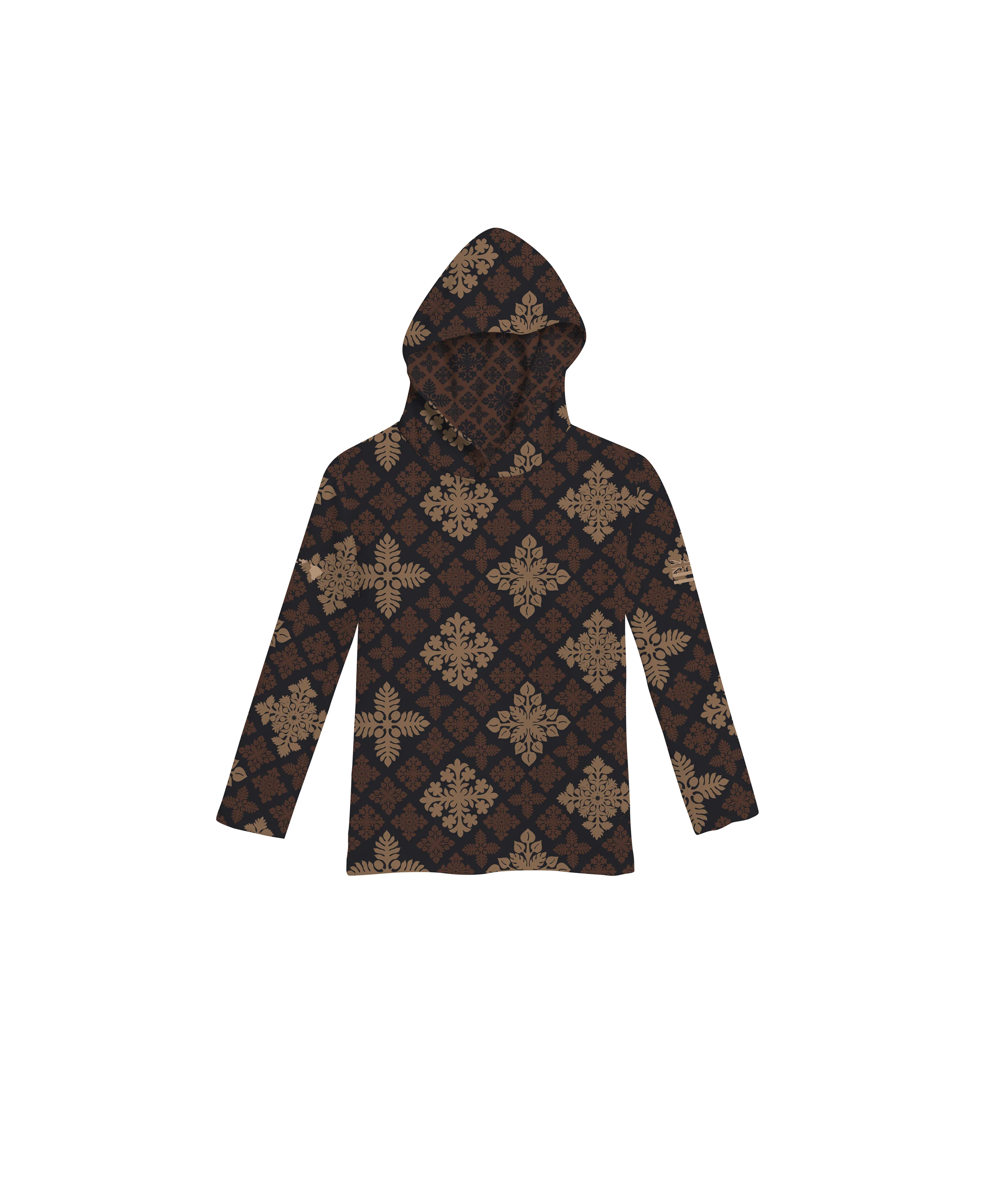 Kapa Kuiki Black Toddler Hooded Long Sleeve Drifit Brown - Image 2