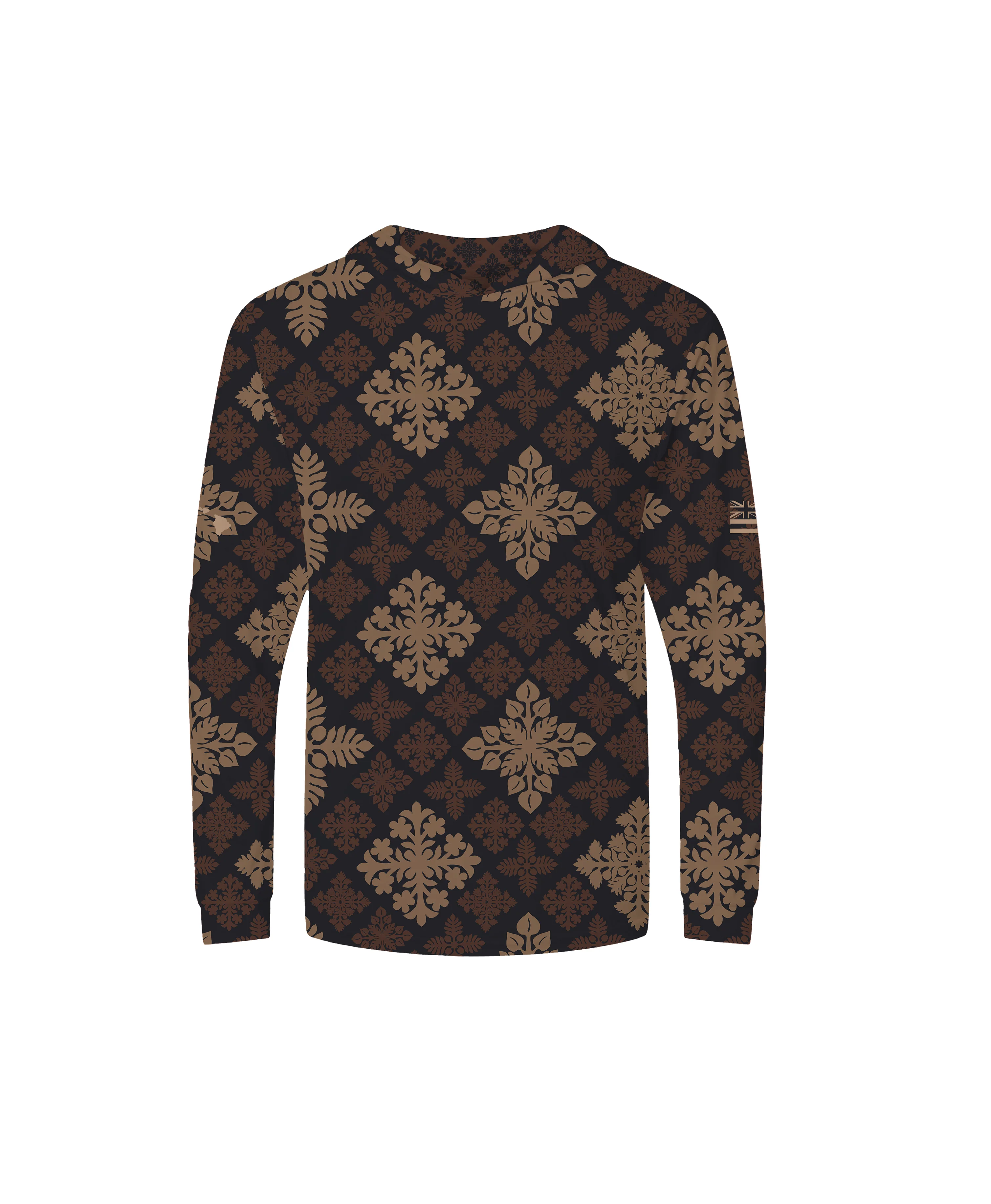 Kapa Kuiki Black Youth Hooded Long Sleeve Drifit Brown - Image 3