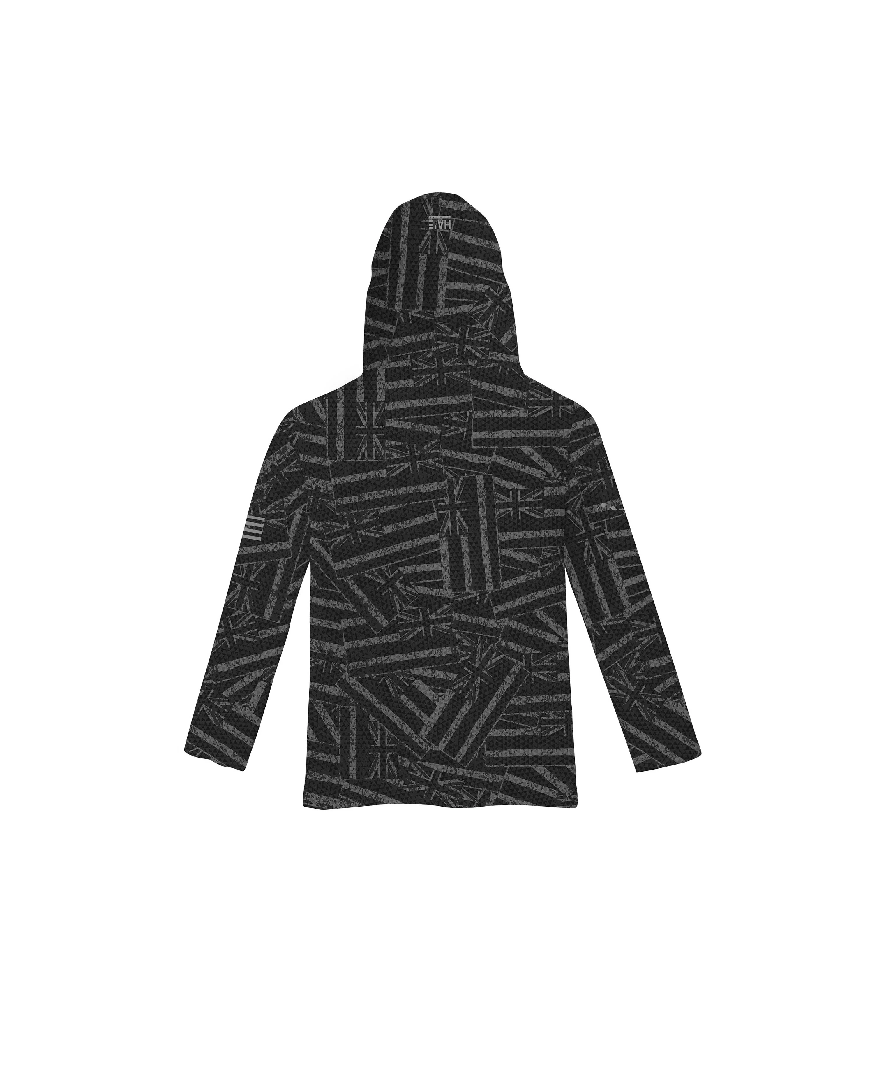Ku'u Hae Toddler Hooded Long Sleeve Drifit Black - Image 2