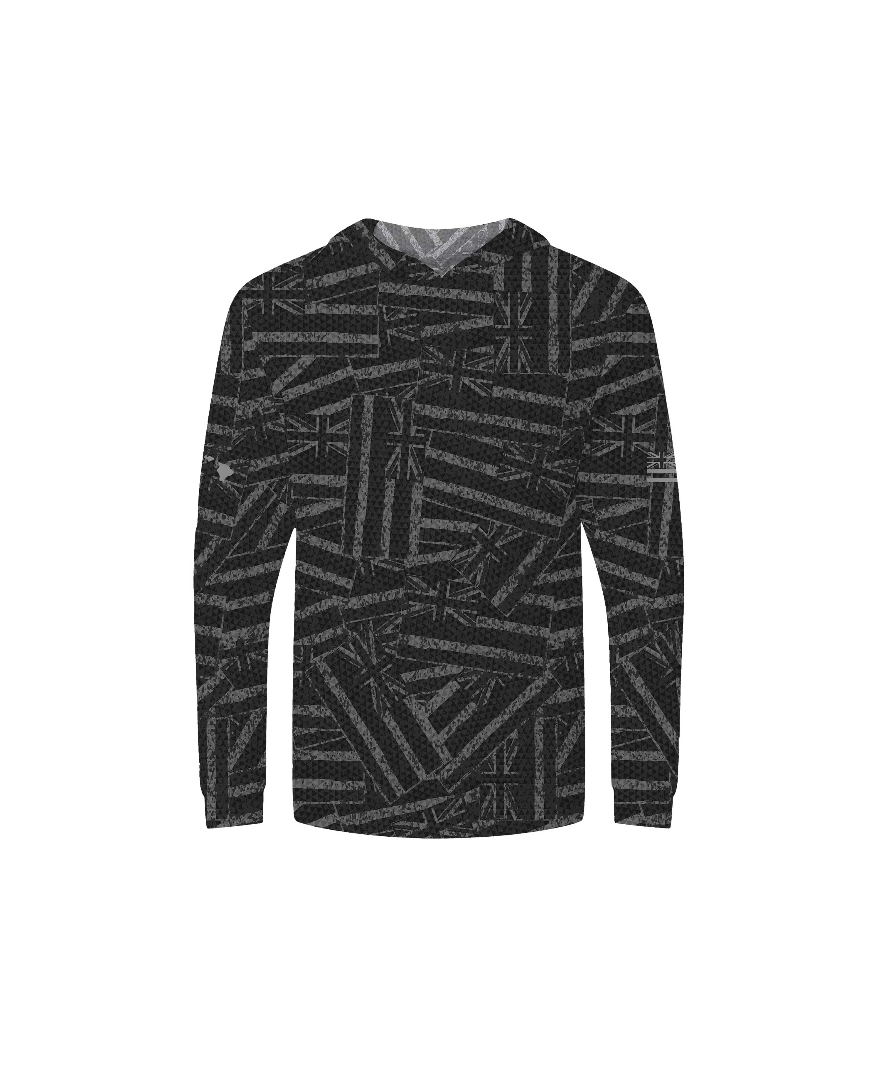 Ku'u Hae Youth Hooded Long Sleeve Drifit Black - Image 4