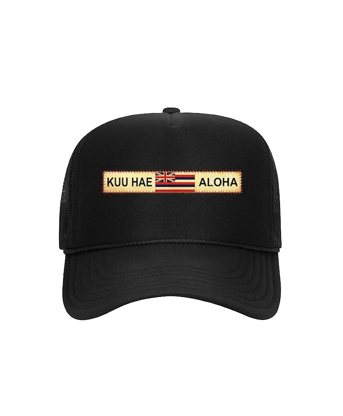 Kuu Hae Aloha Trucker Hat Black - Image 2
