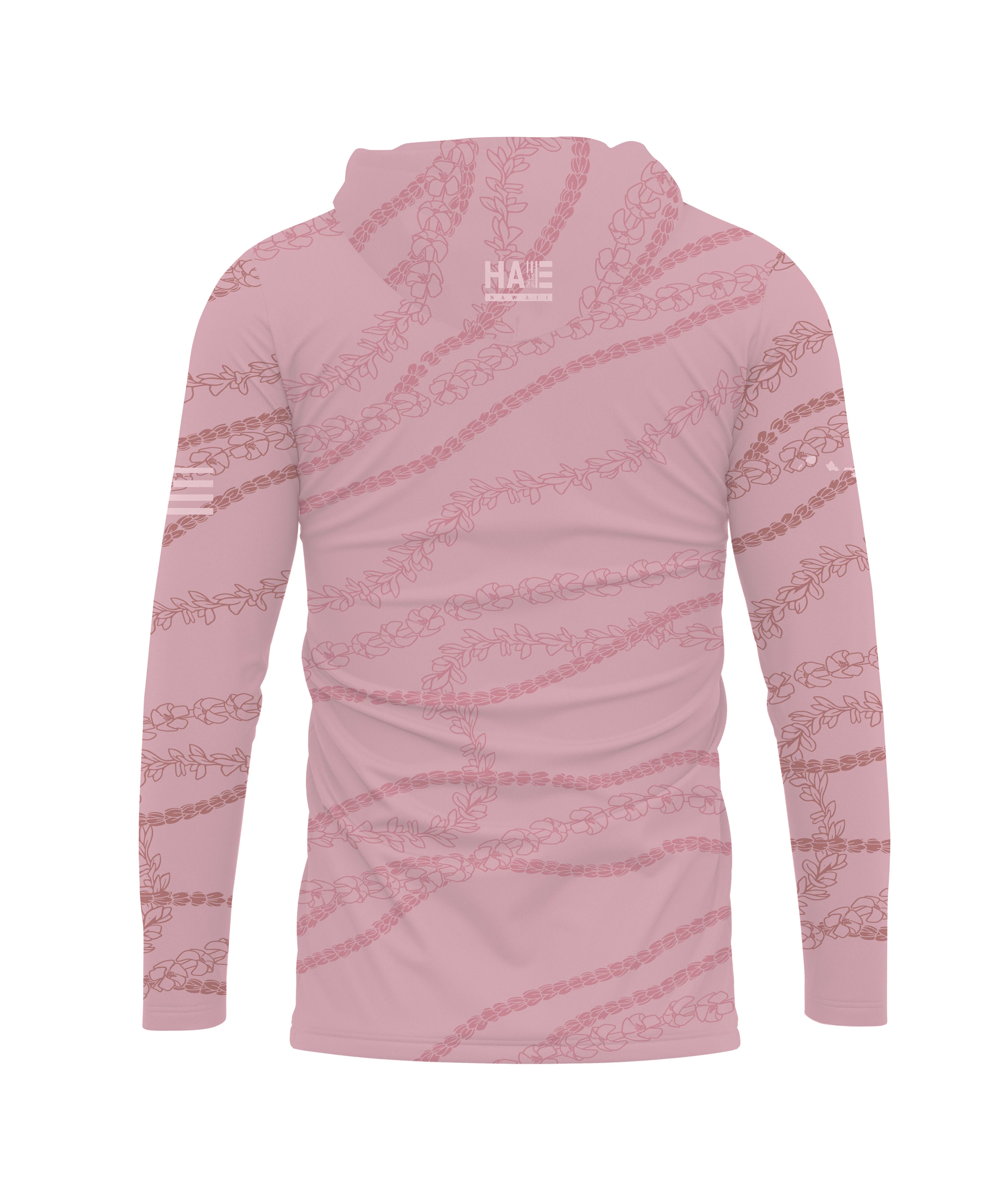 Kuulei Wahine V-Neck Hooded Longsleeve Drifit Desert Pink - Image 3