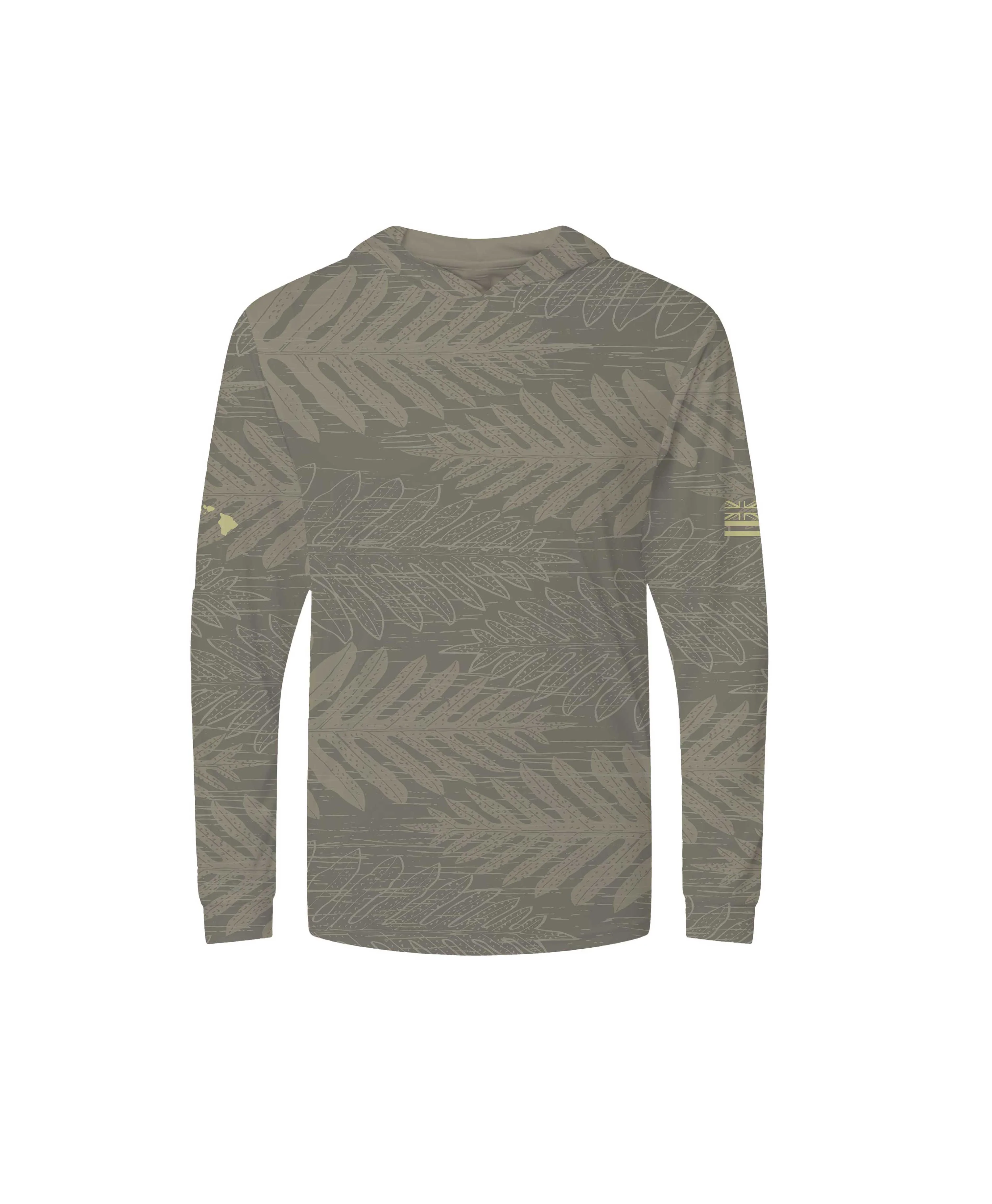 Lauae Olive Sublimated Youth Hooded Long Sleeve Drifit