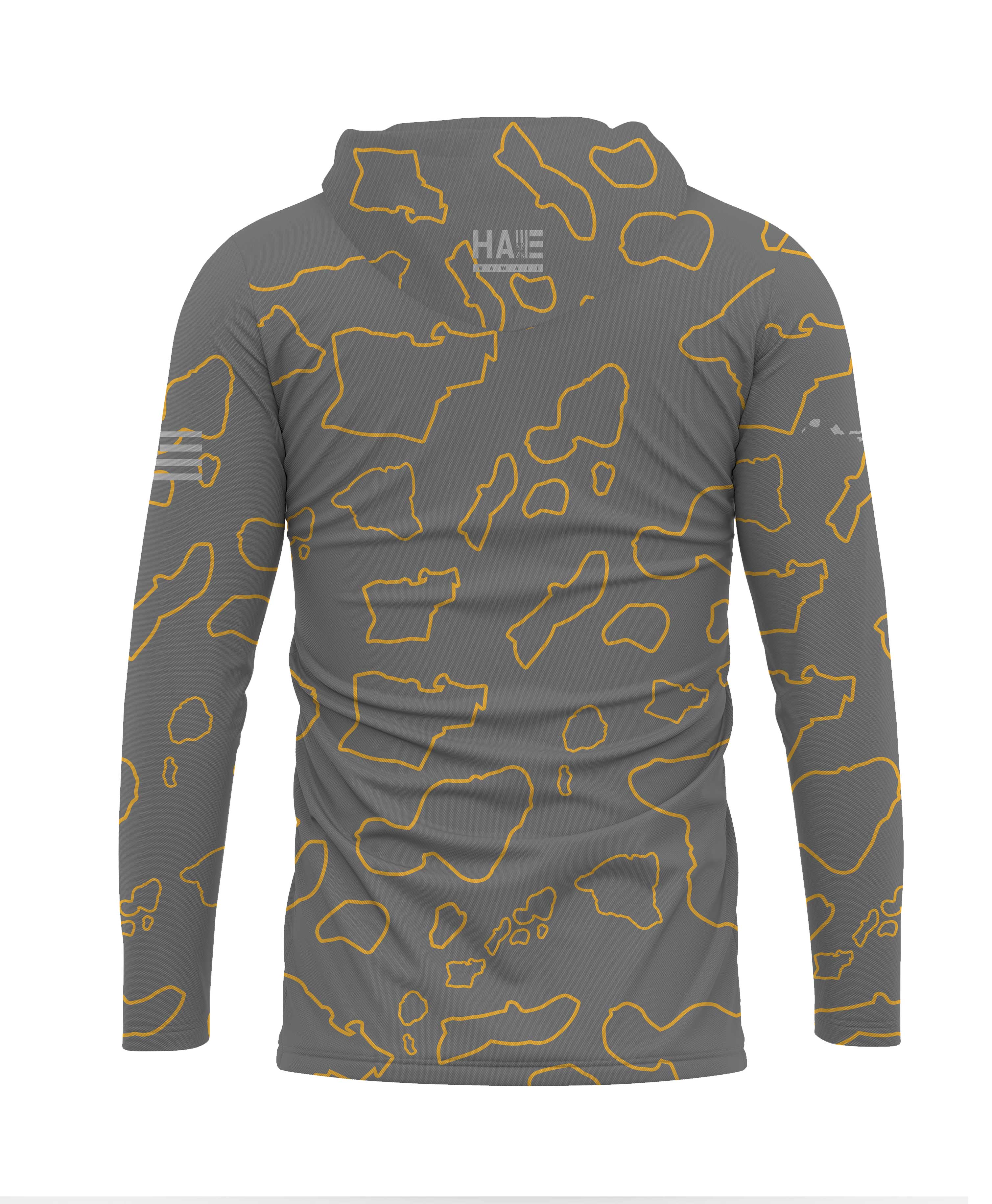 Namoku Hooded Longsleeve Drifit Gray Golden Rod - Image 3