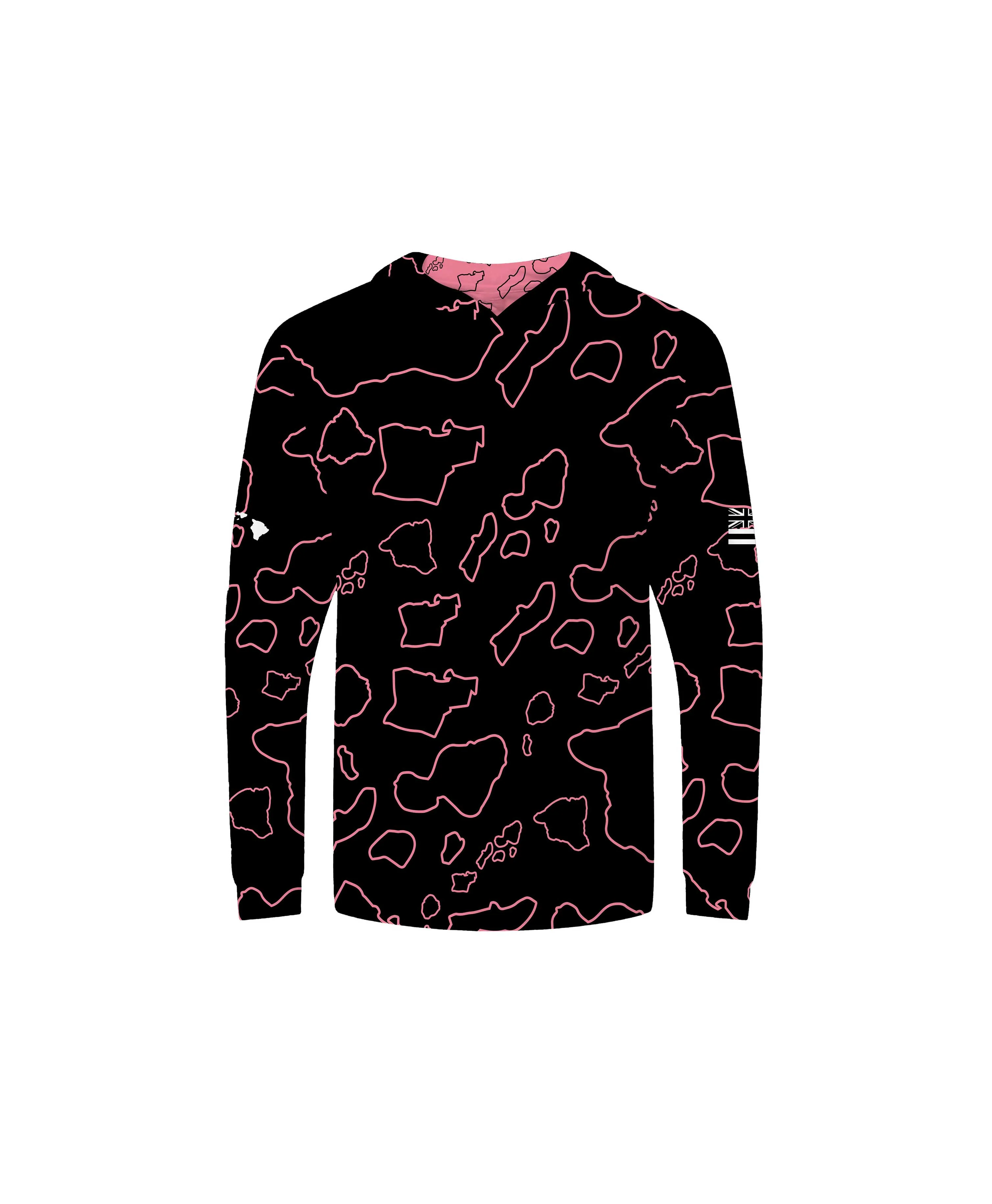 Namoku Youth Hooded Longsleeve Rose Pink Black