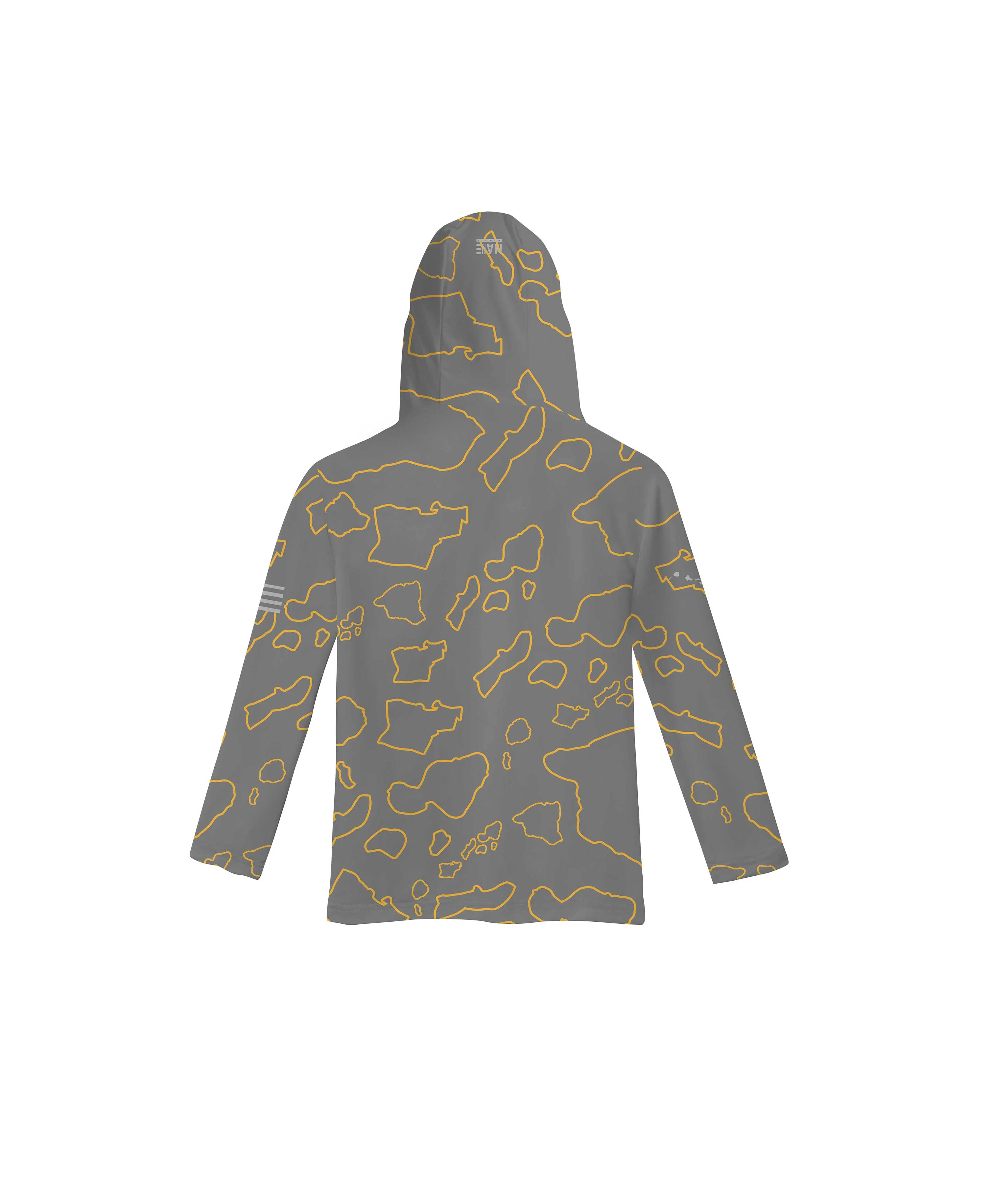 Namoku Toddler Hooded Longsleeve Drifit Gray Golden Rod - Image 3