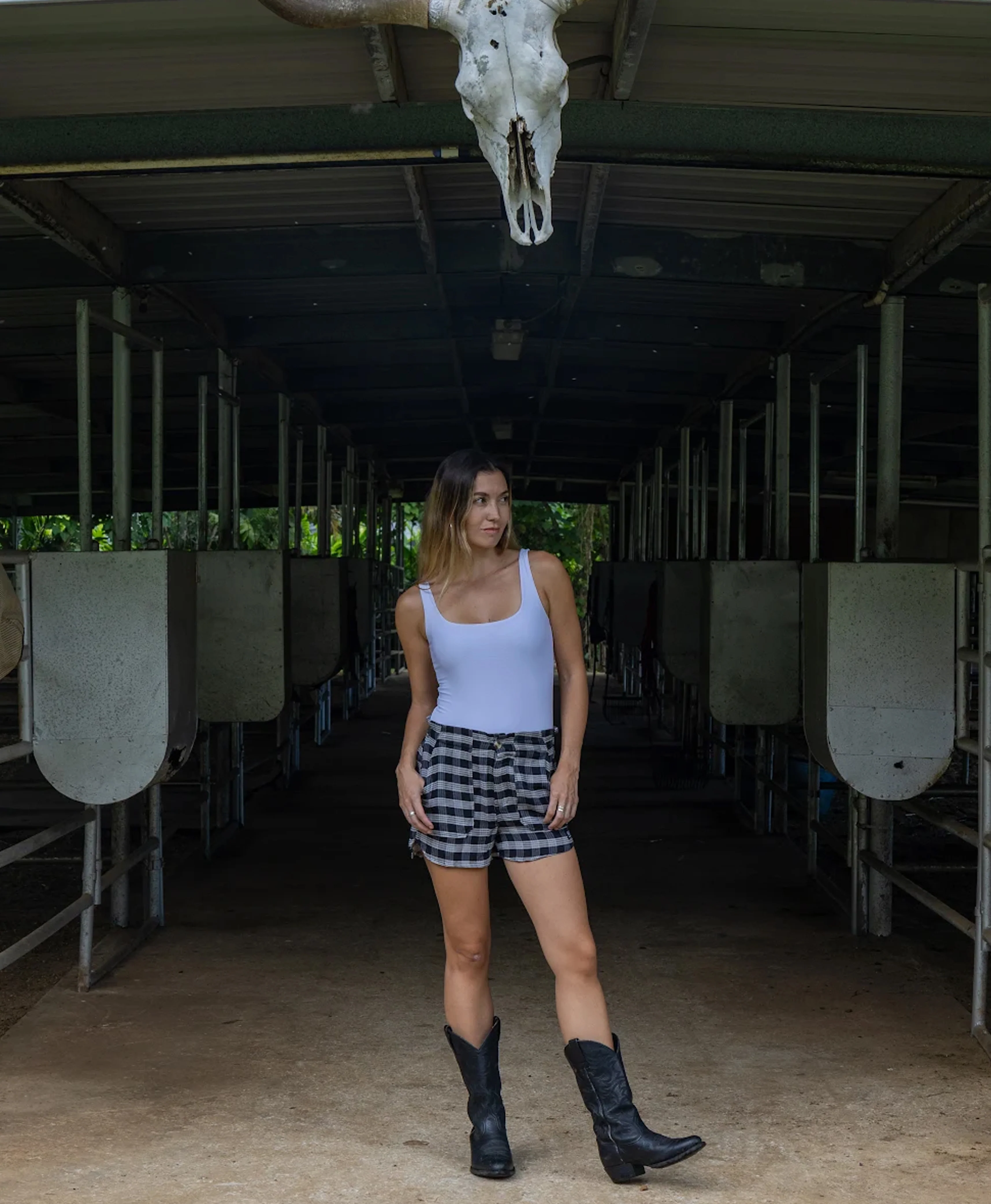 Nanea Shorts Black Palaka - Image 3