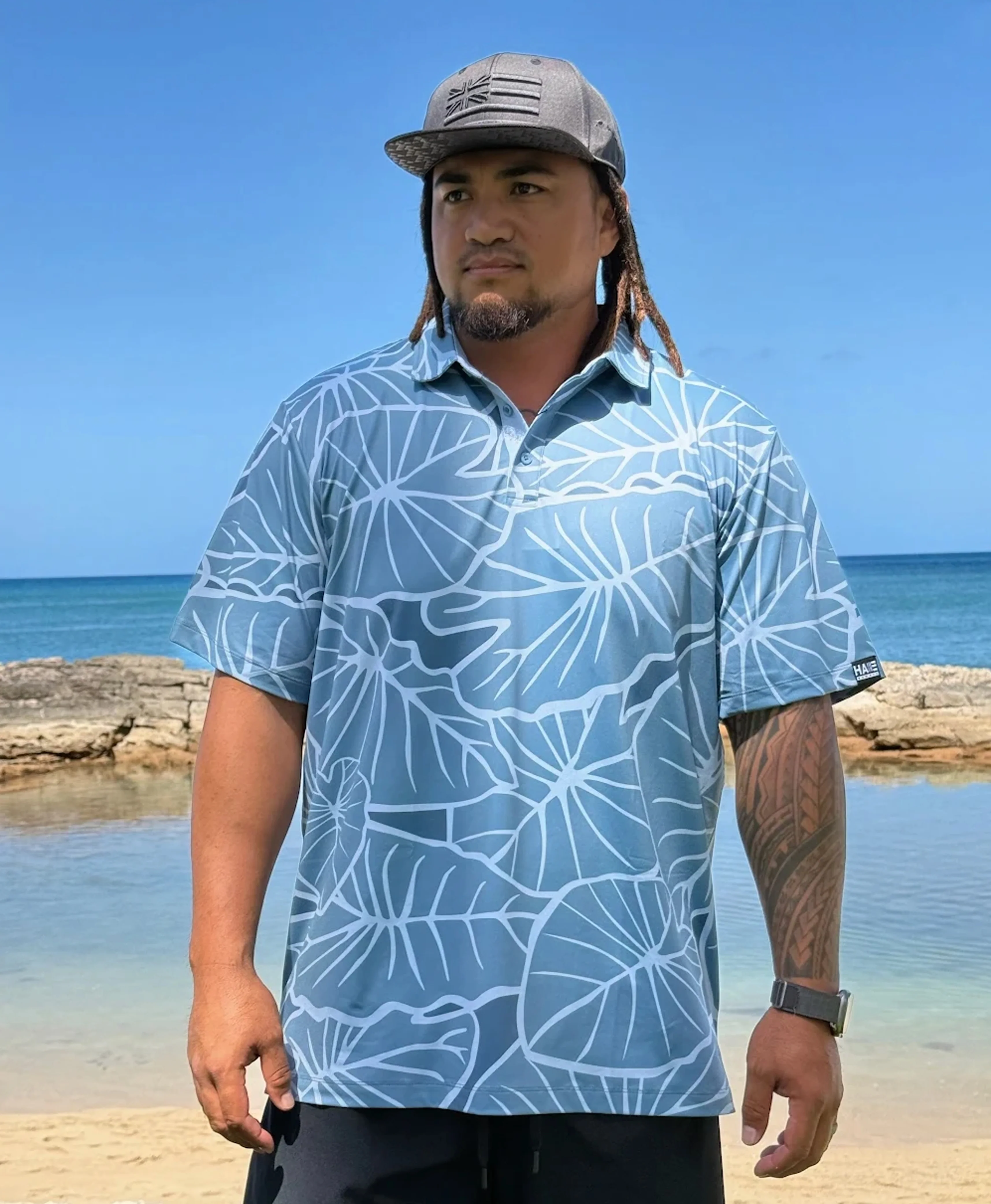 Kalo Nunui Anywhere Polo in Teal - Image 2
