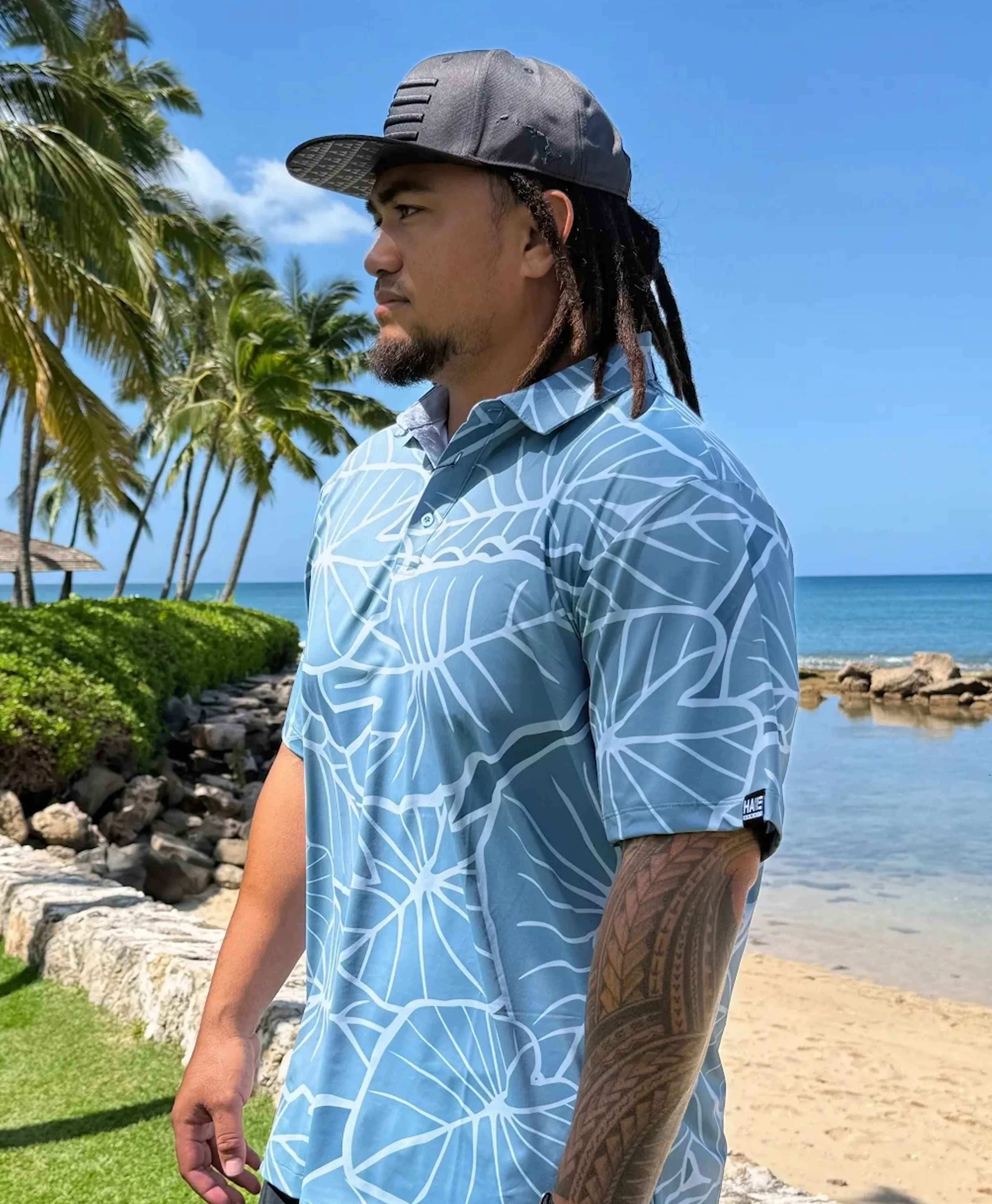Kalo Nunui Anywhere Polo in Teal - Image 3