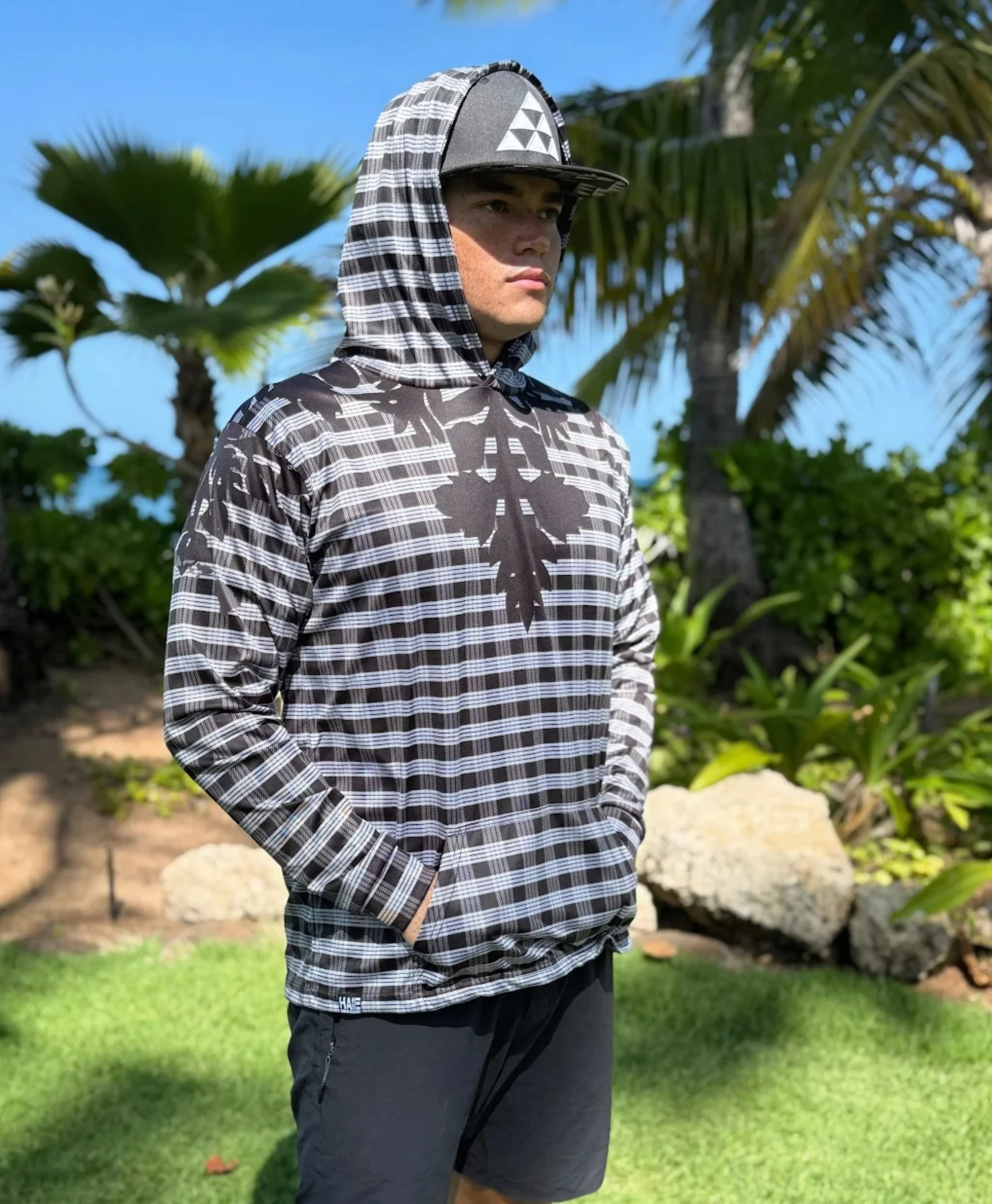 Palaka Kuiki Hooded Longsleve Drifit Black - Image 2