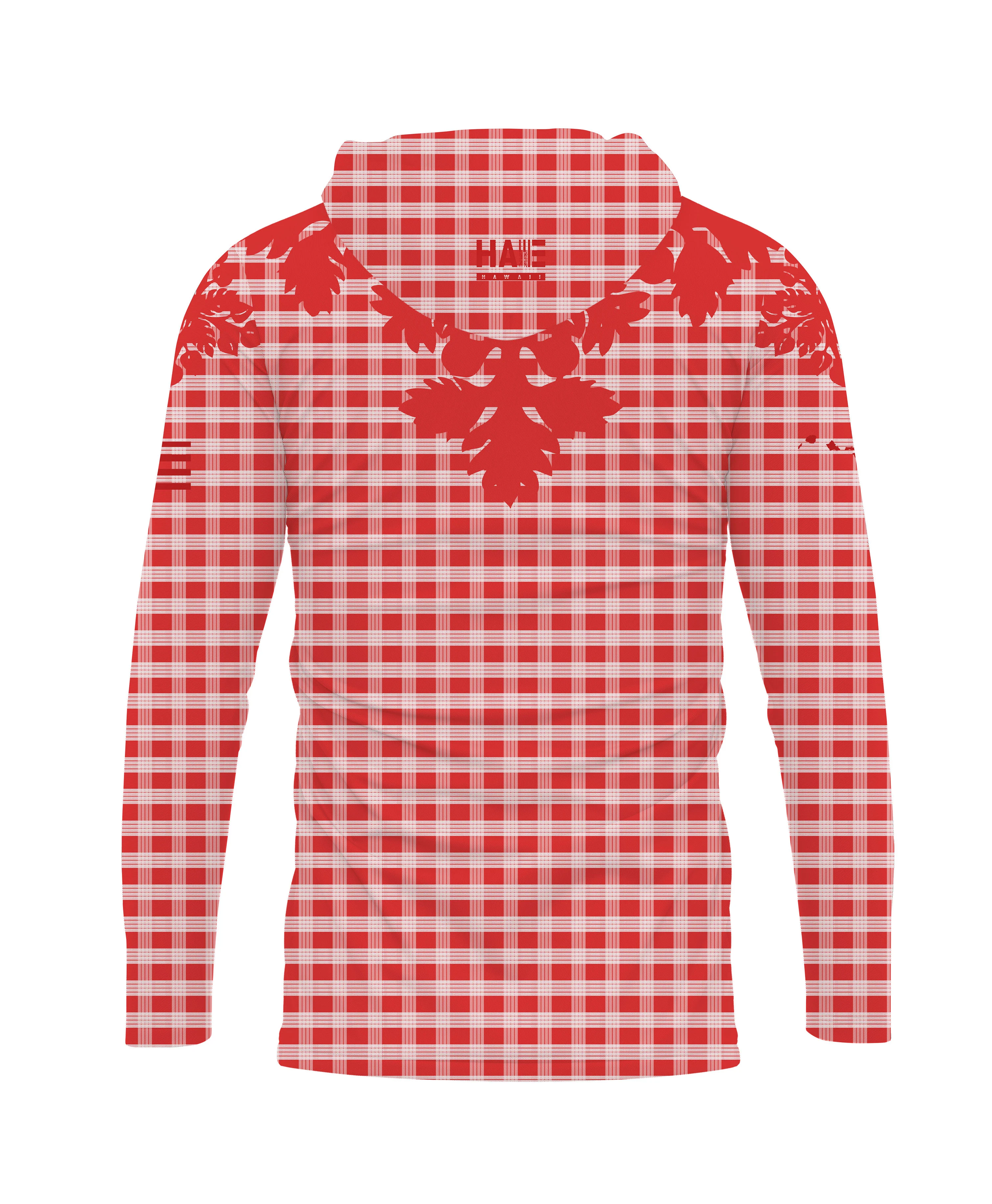 Palaka Kuiki Hooded Longsleve Drifit Red - Image 9