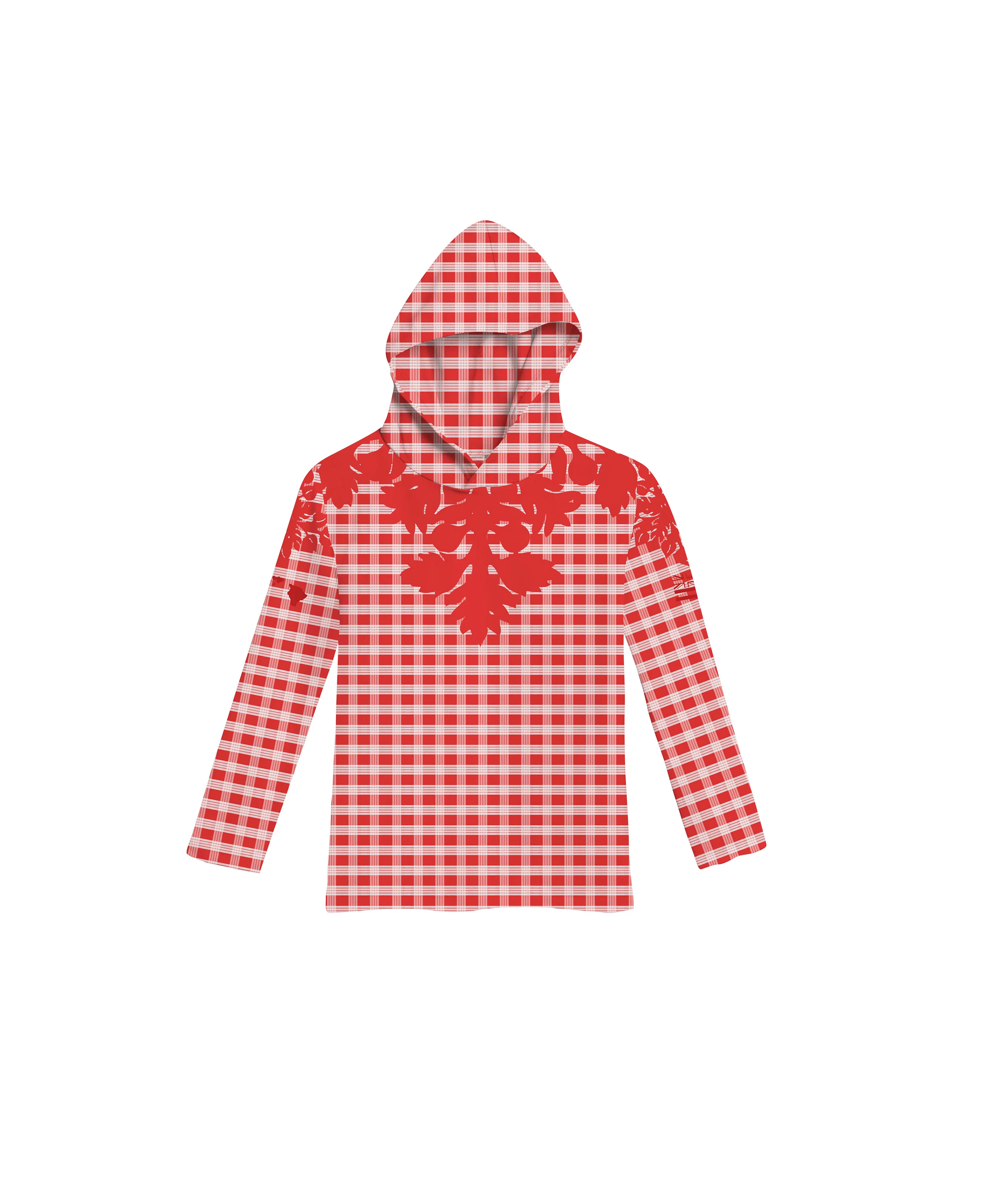 Palaka Kuiki Toddler Hooded Longsleve Drifit Red - Image 3