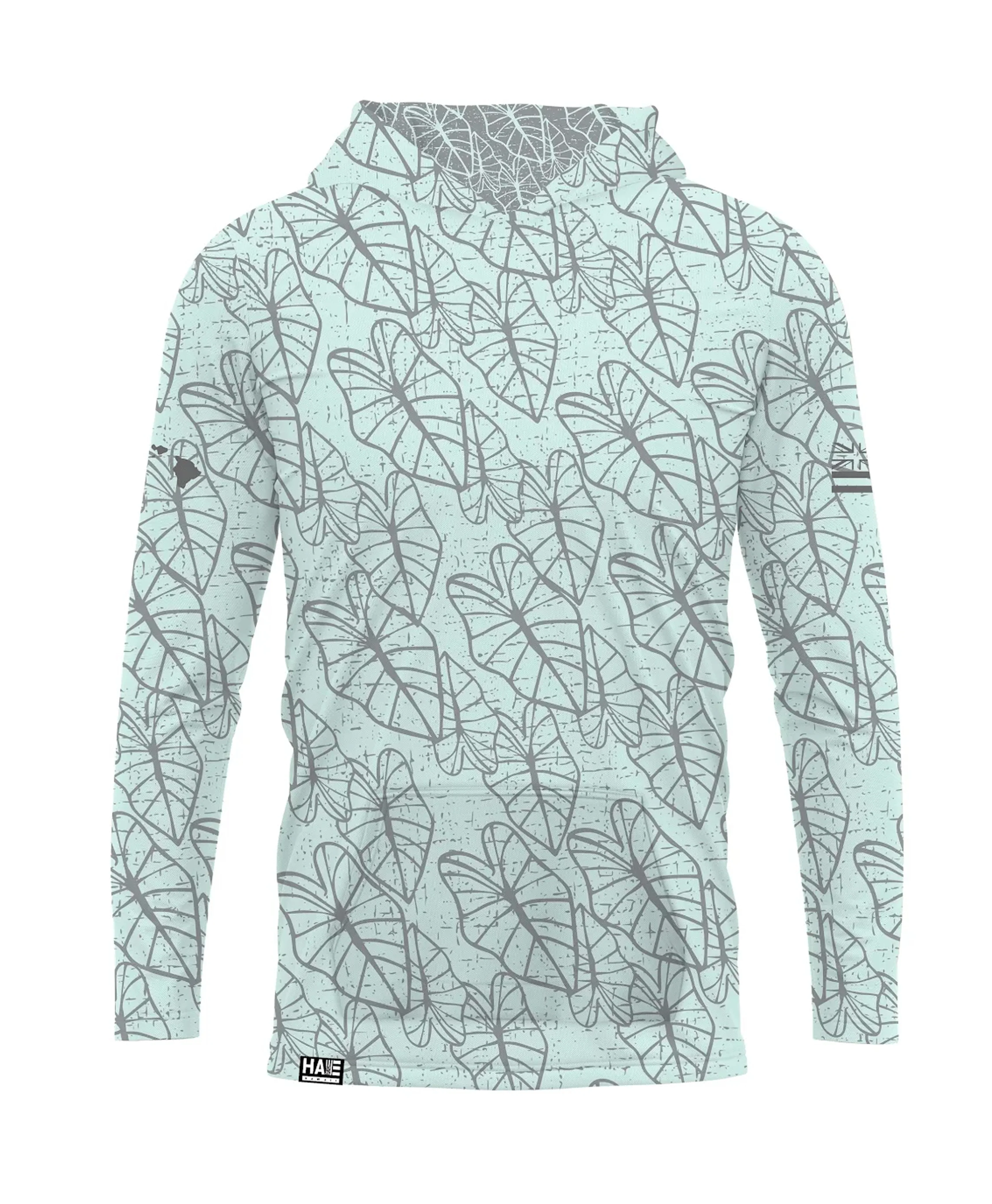 Oha Kalo Youth Hooded Long Sleeve Drifit Seafoam Gray