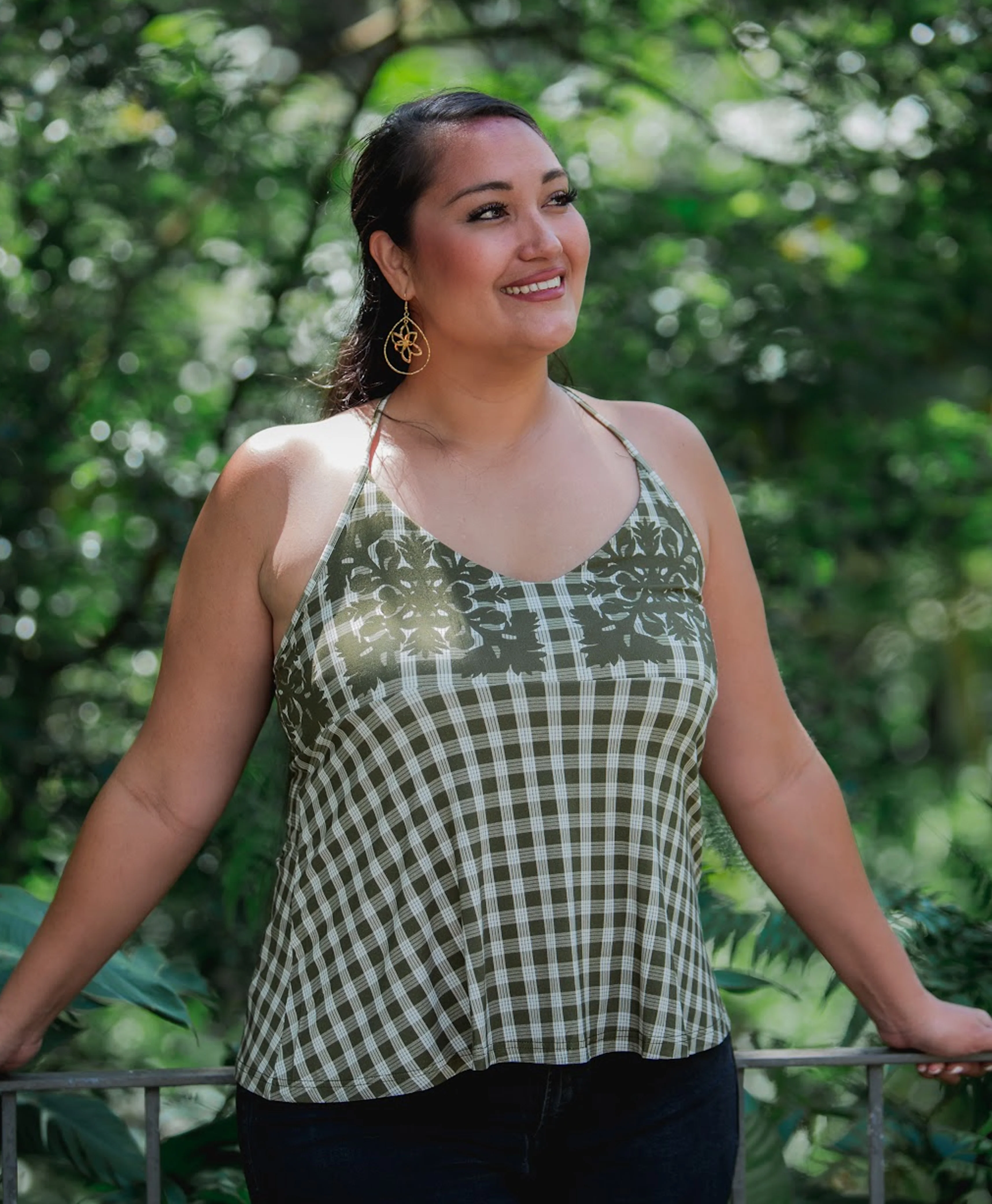 Palaka Kuiki Hoku Halter Top Olive - Image 3