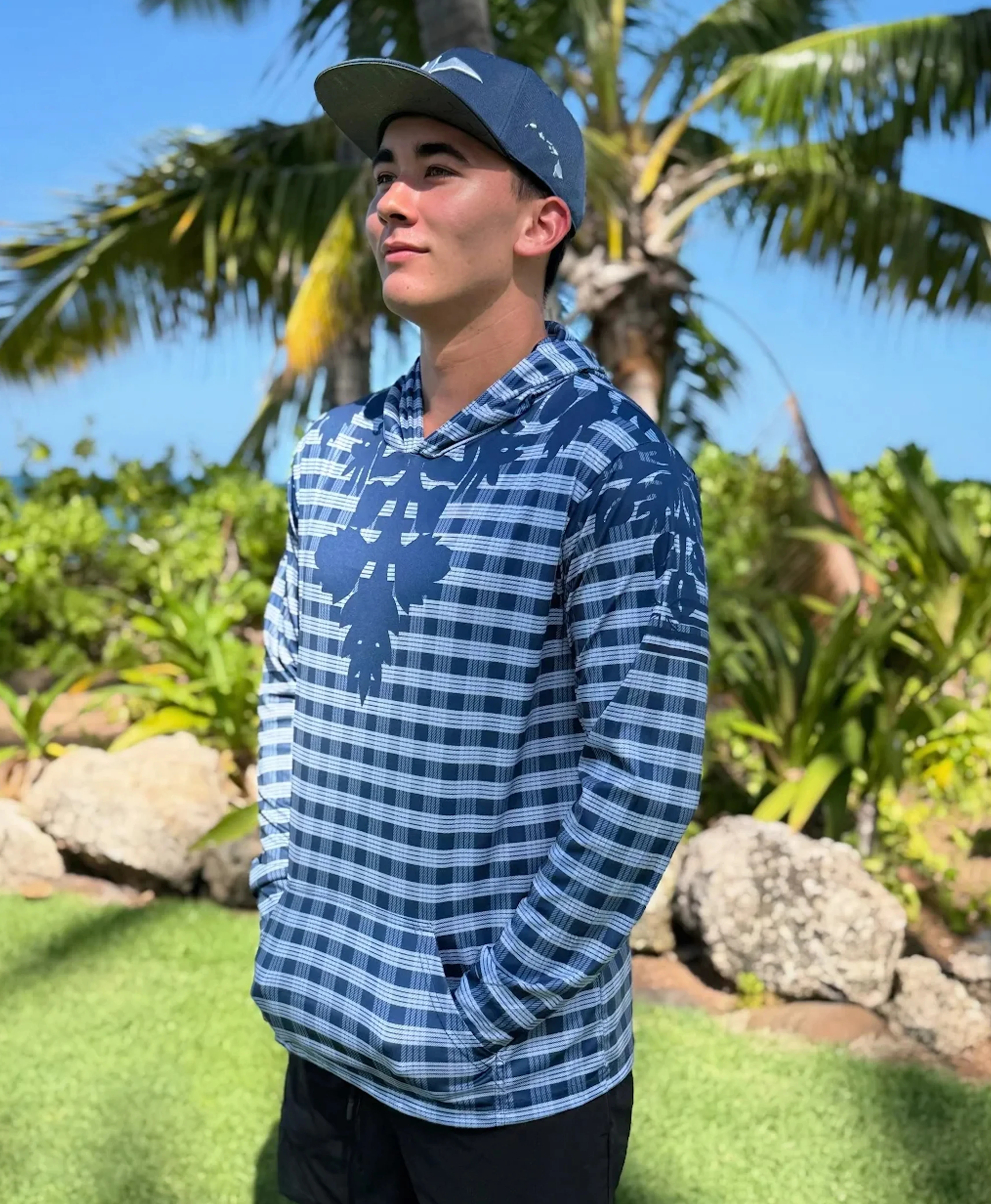 Palaka Kuiki Hooded Longsleve Drifit Navy