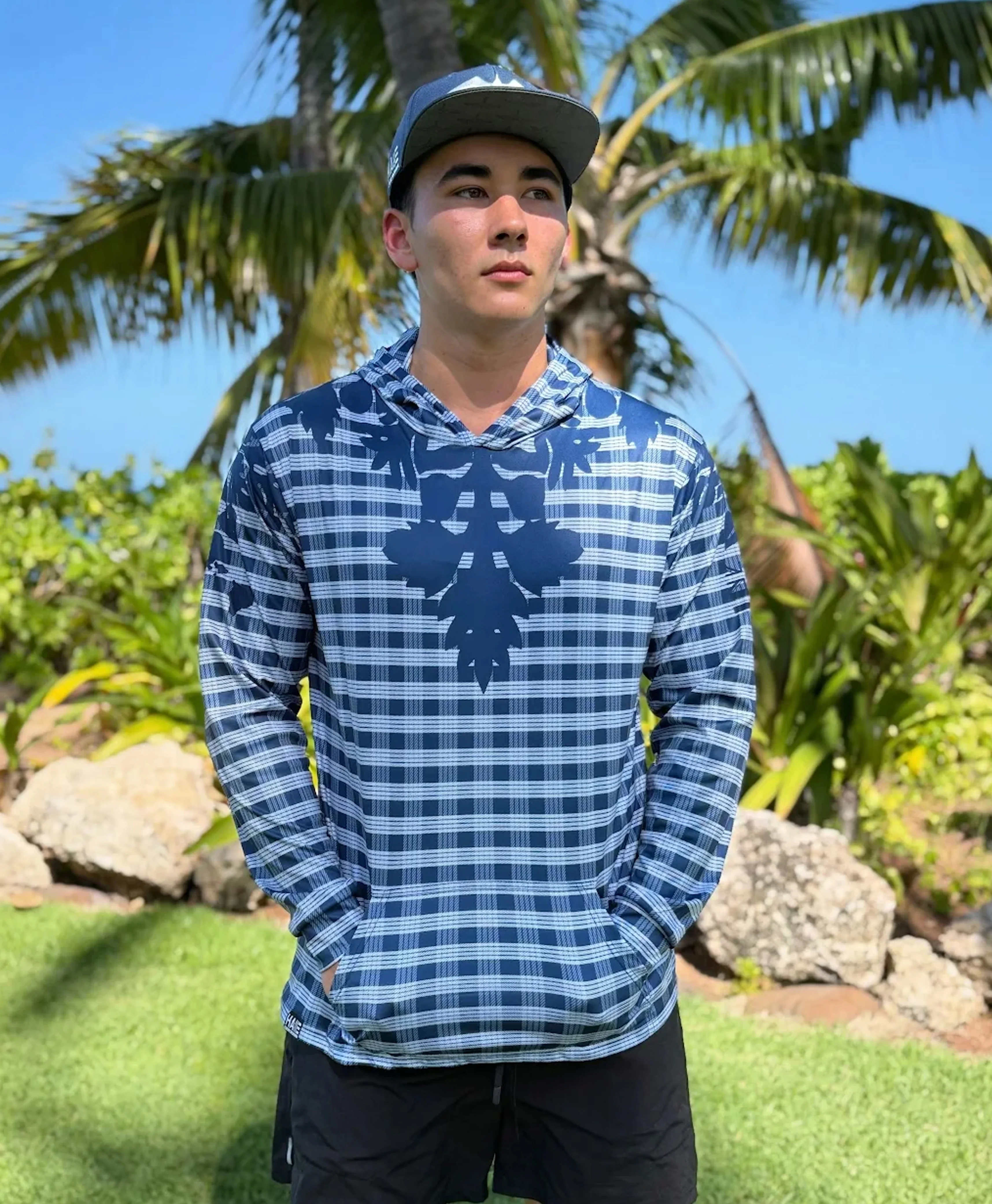 Palaka Kuiki Hooded Longsleve Drifit Navy - Image 3