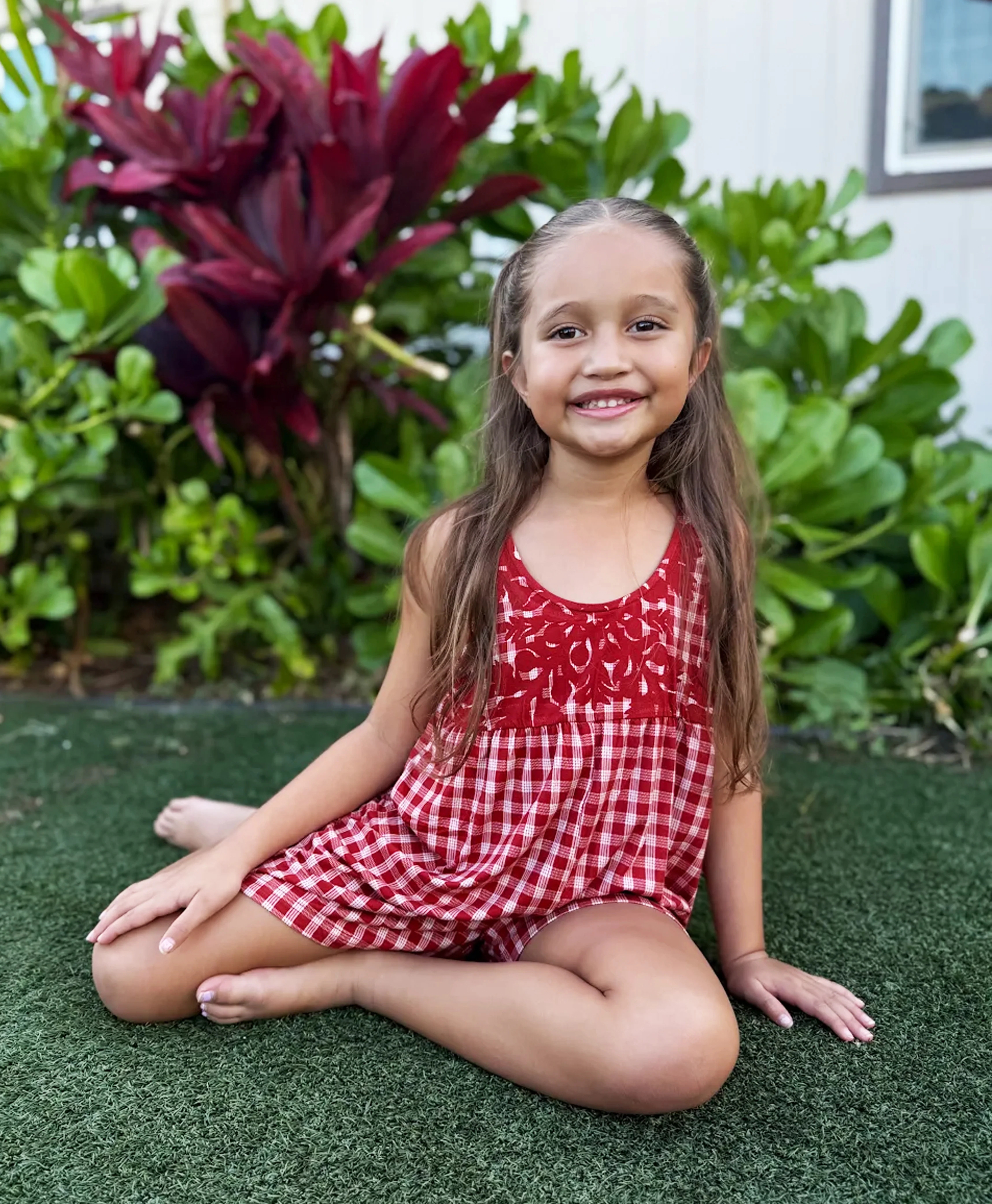 Palaka Kuiki Keiki Kanoe Romper Red