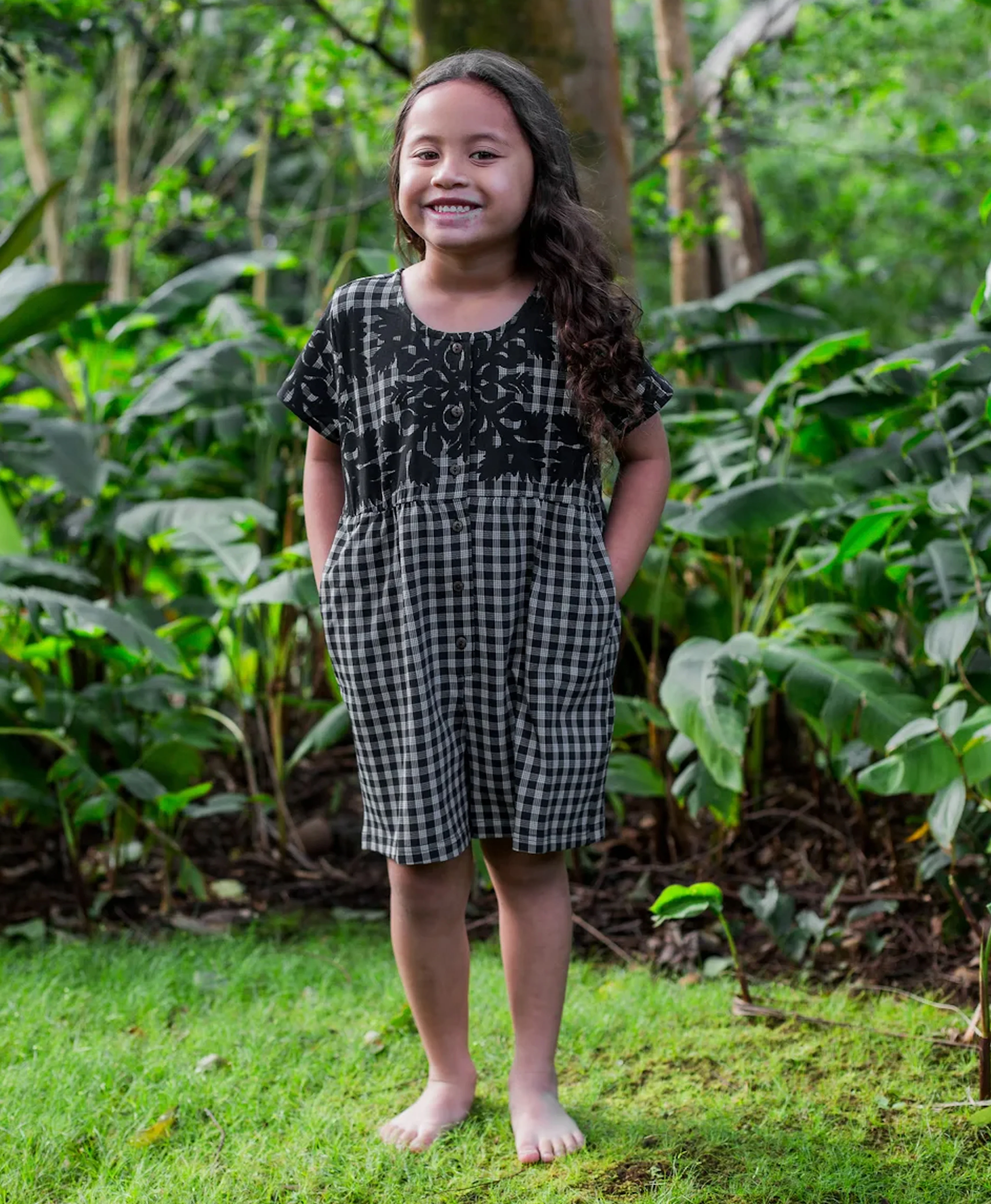 Palaka Kuiki Keiki Makana Romper Black - Image 3