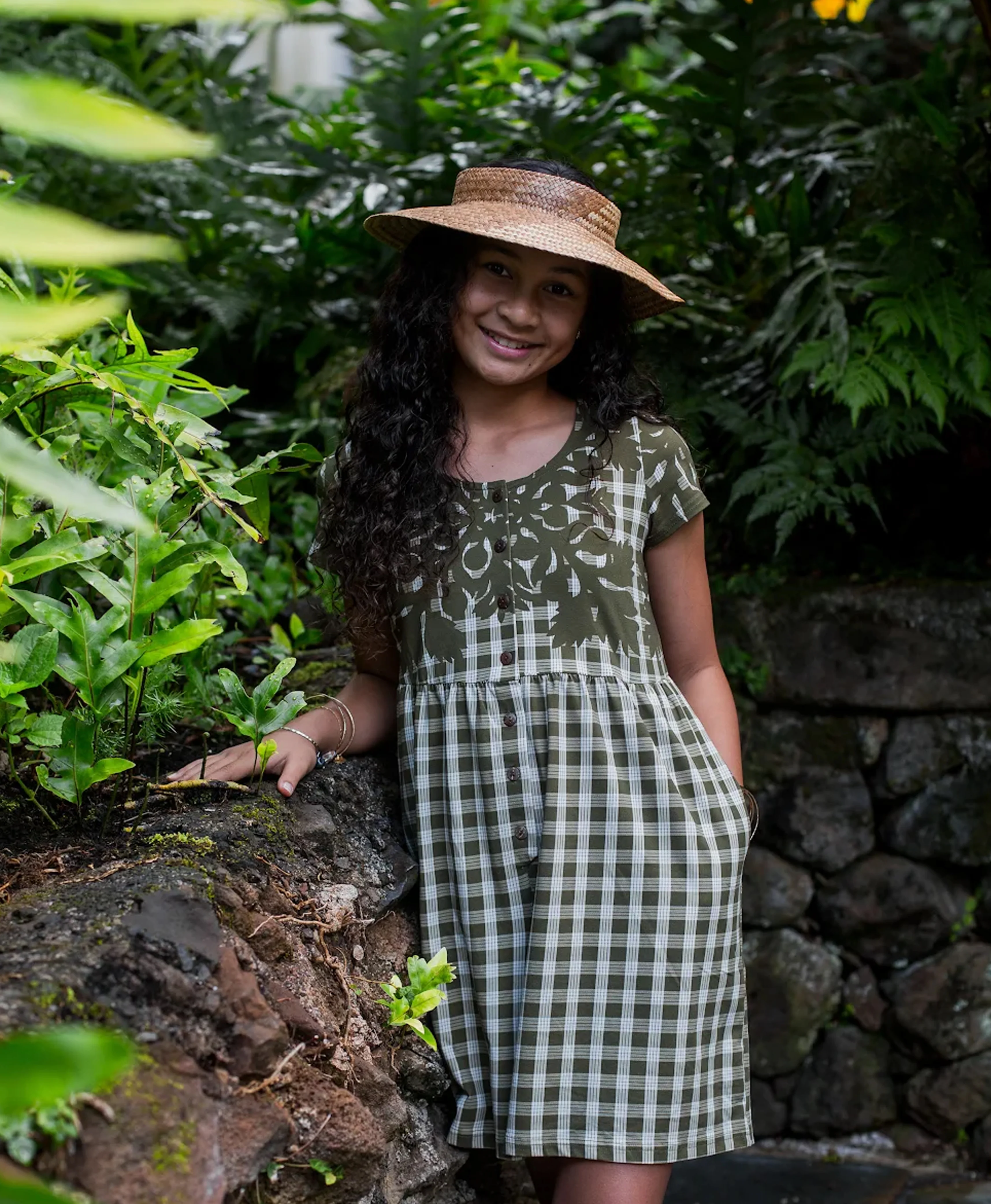 Palaka Kuiki Keiki Makana Romper Olive - Image 2