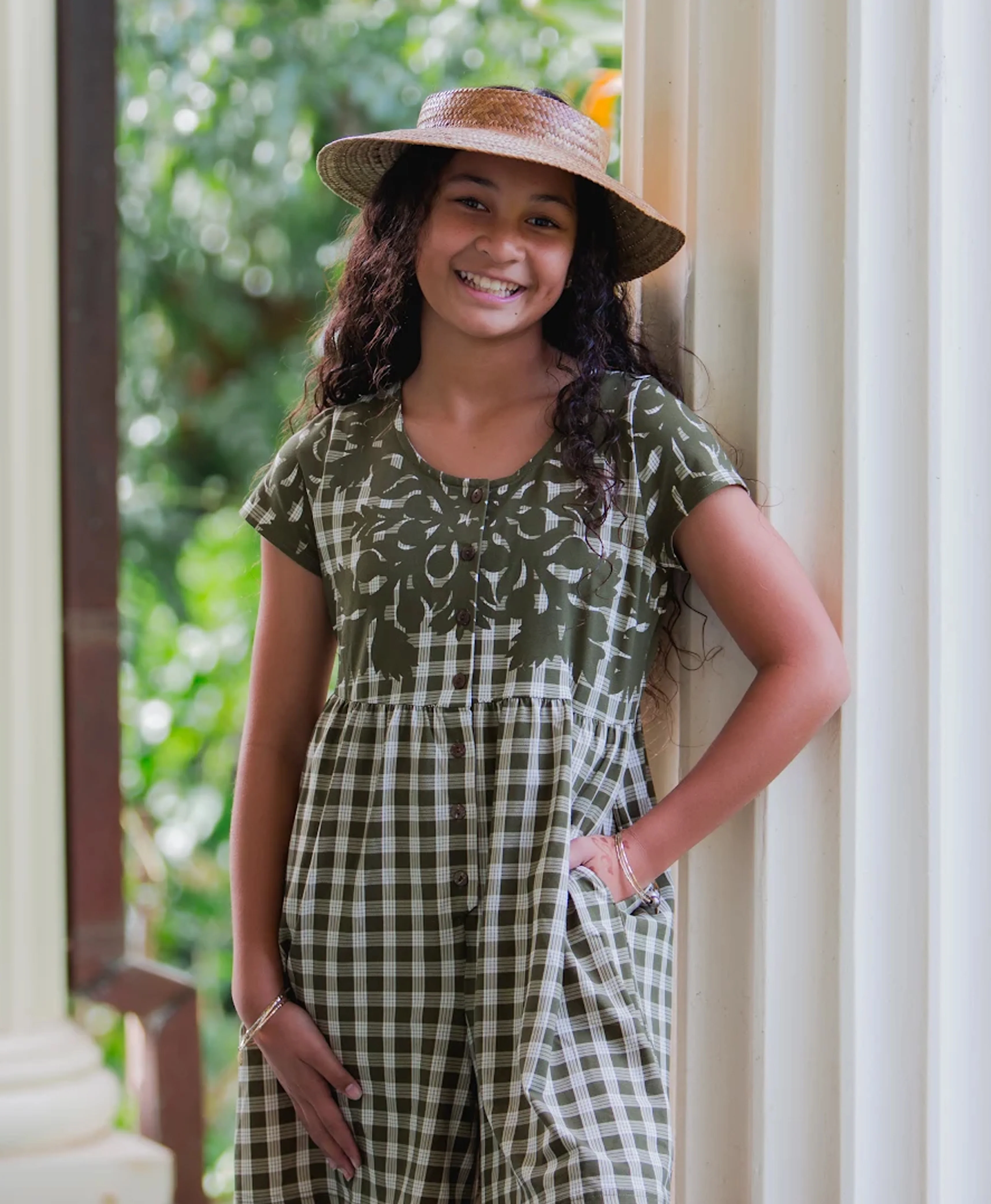 Palaka Kuiki Keiki Makana Romper Olive - Image 3