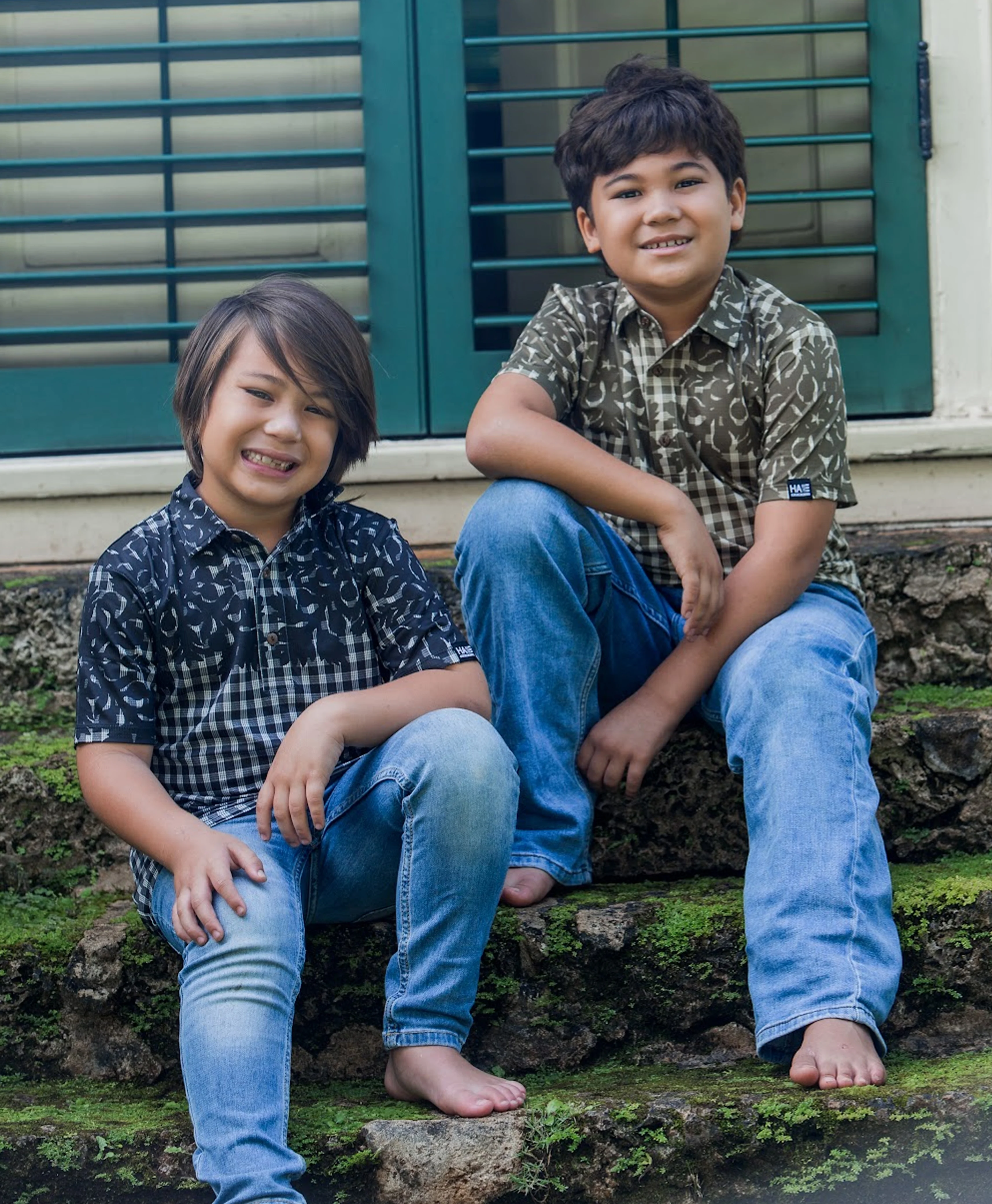 Palaka Kuiki Keiki Pullover Olive - Image 2
