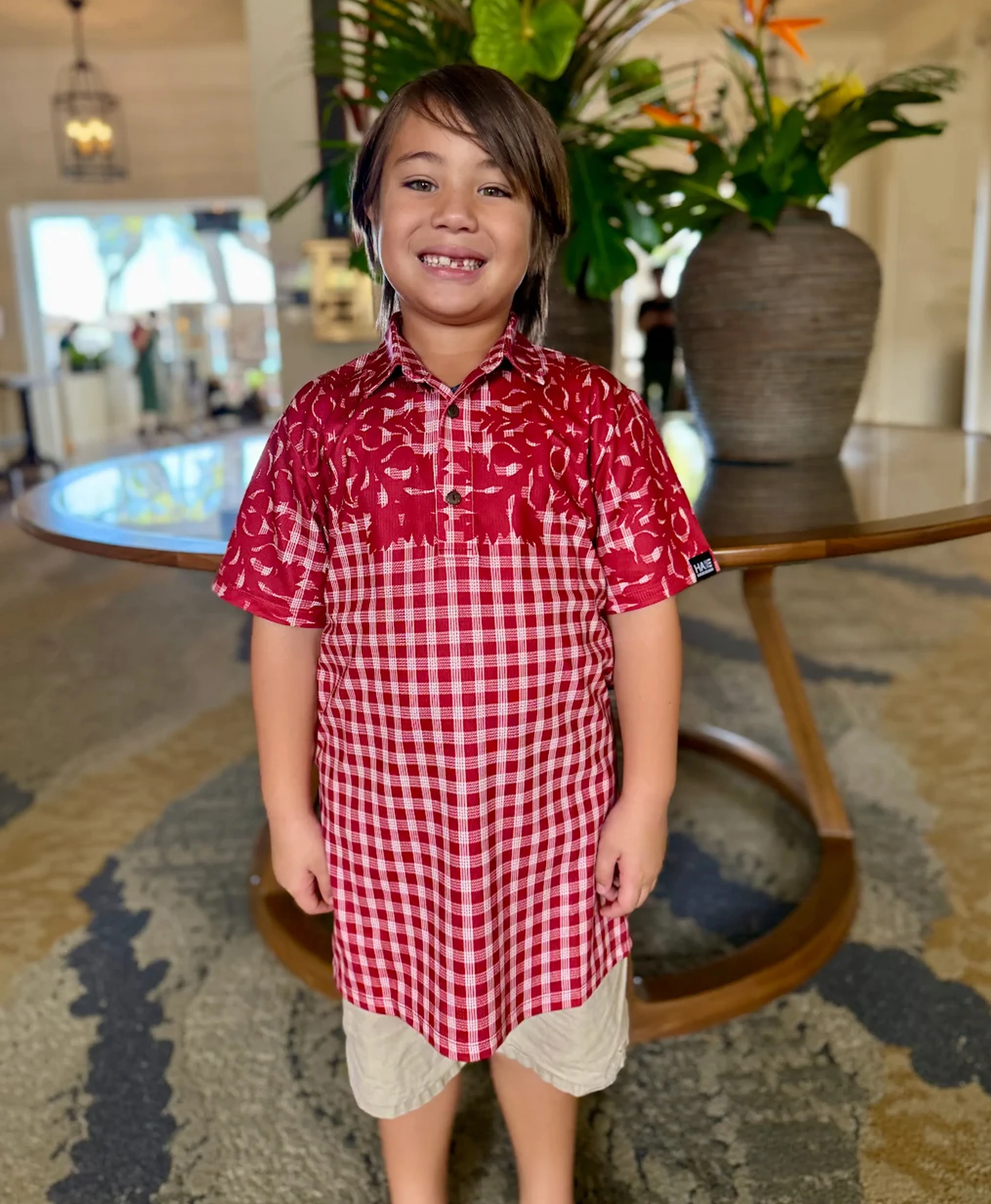 Palaka Kuiki Keiki Pullover Red
