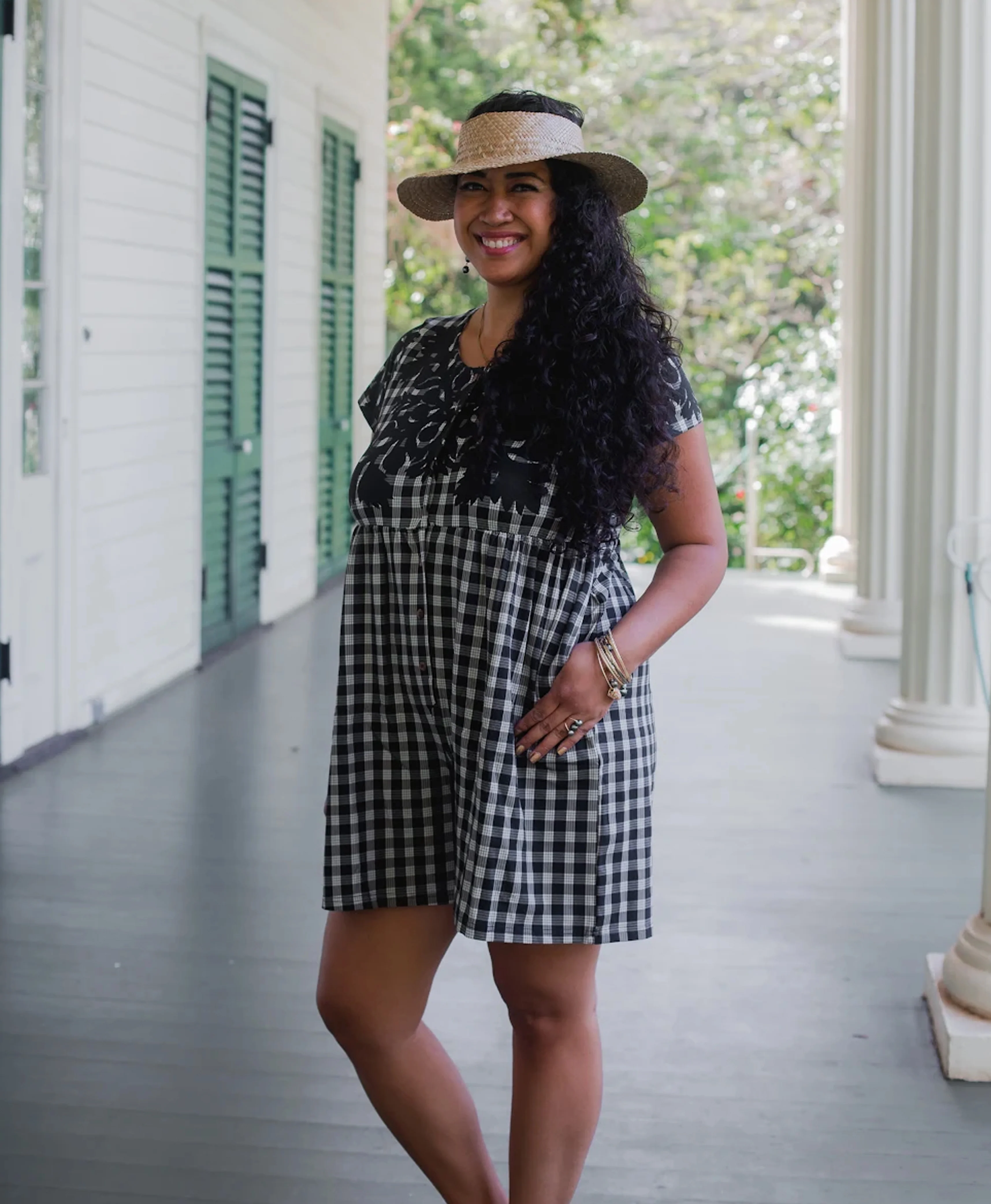 Palaka Kuiki Makana Romper in Black