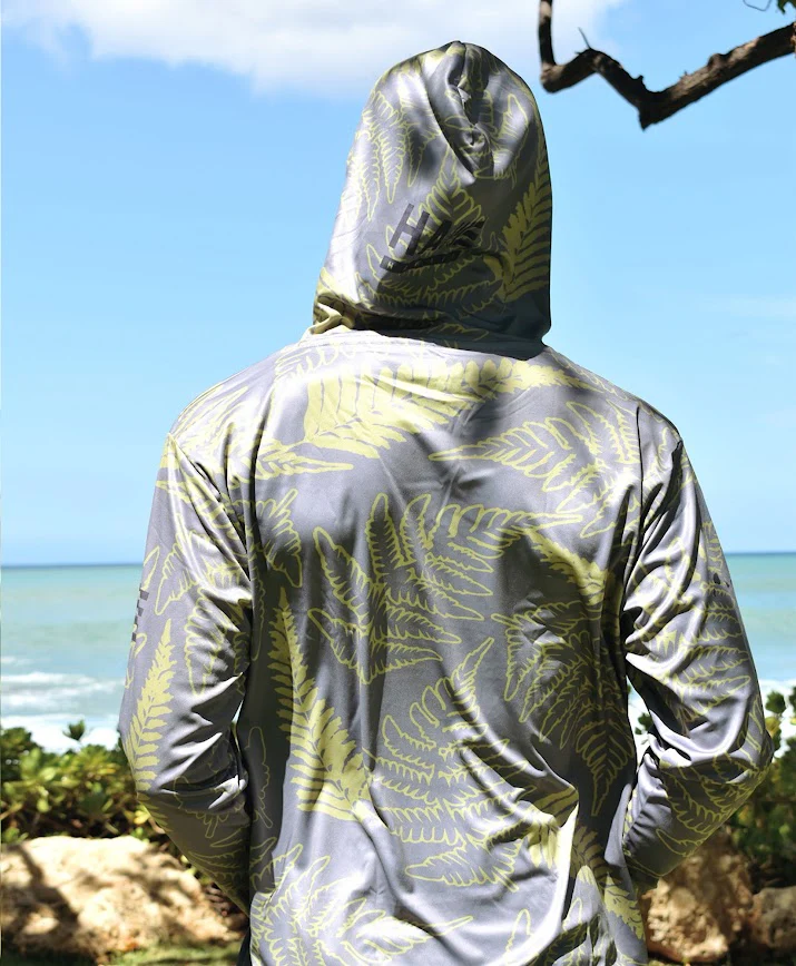 Palapalai Hooded Long Sleeve Drifit Gray Olive - Image 3