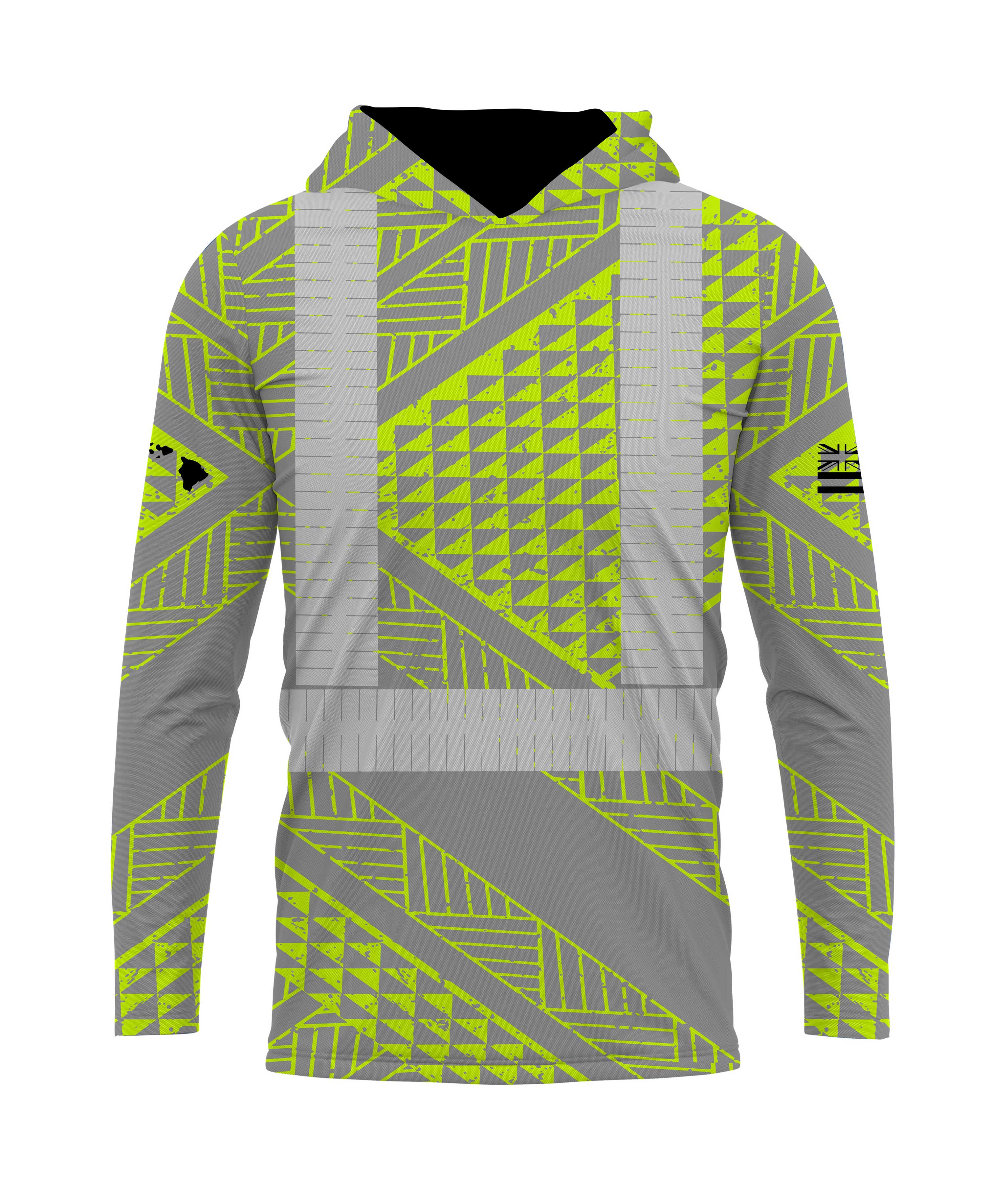 Ulana Reflective Hooded Longsleeve Drifit Neon Gray - Image 4